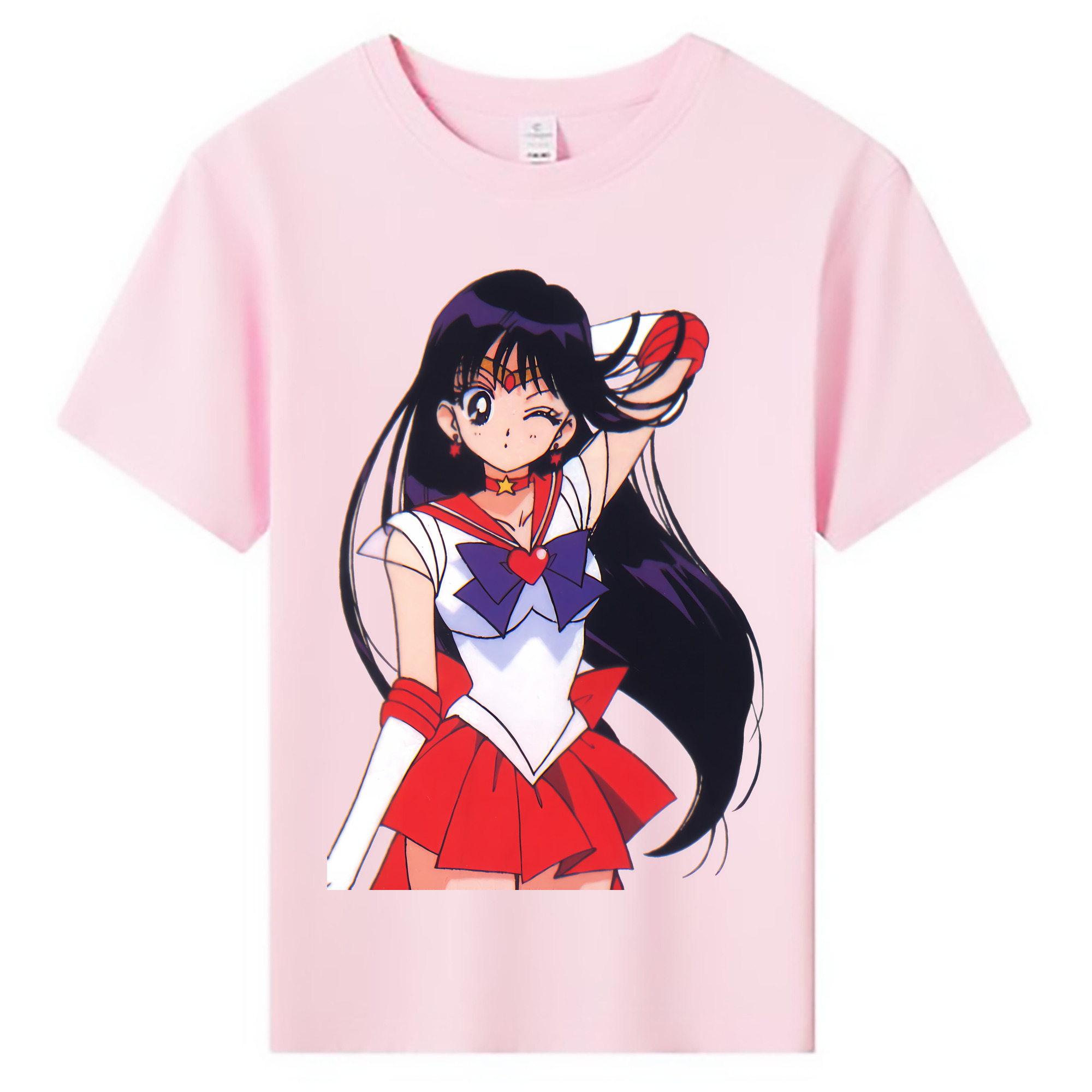（画像用） 美少女戦士セーラームーン 火野レイ ひの レイ Sailor Moon Hino Rei （セーラーマーズ,Sailor Mars） 綿100％キッズTシャツ（フロントプリント）