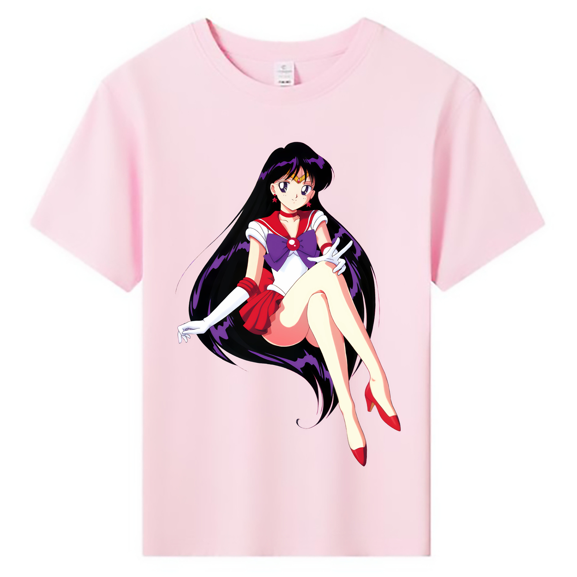 （画像用） 美少女戦士セーラームーン 火野レイ ひの レイ Sailor Moon Hino Rei （セーラーマーズ,Sailor Mars） 綿100％キッズTシャツ（フロントプリント）