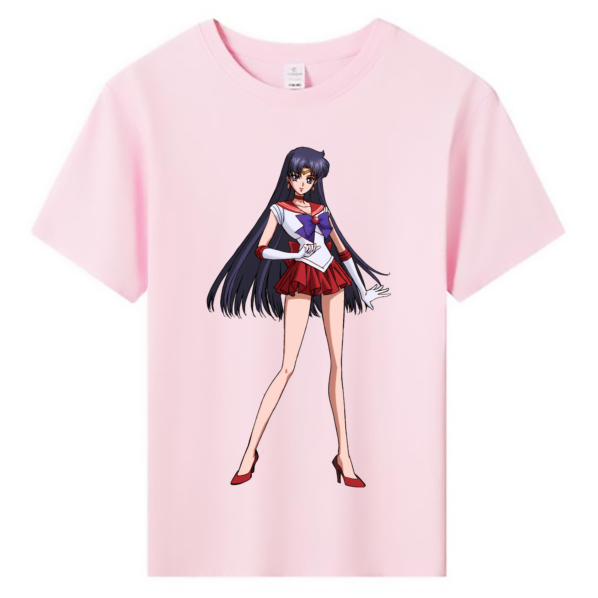 （画像用） 美少女戦士セーラームーン 火野レイ ひの レイ Sailor Moon Hino Rei （セーラーマーズ,Sailor Mars） 綿100％キッズTシャツ（フロントプリント）