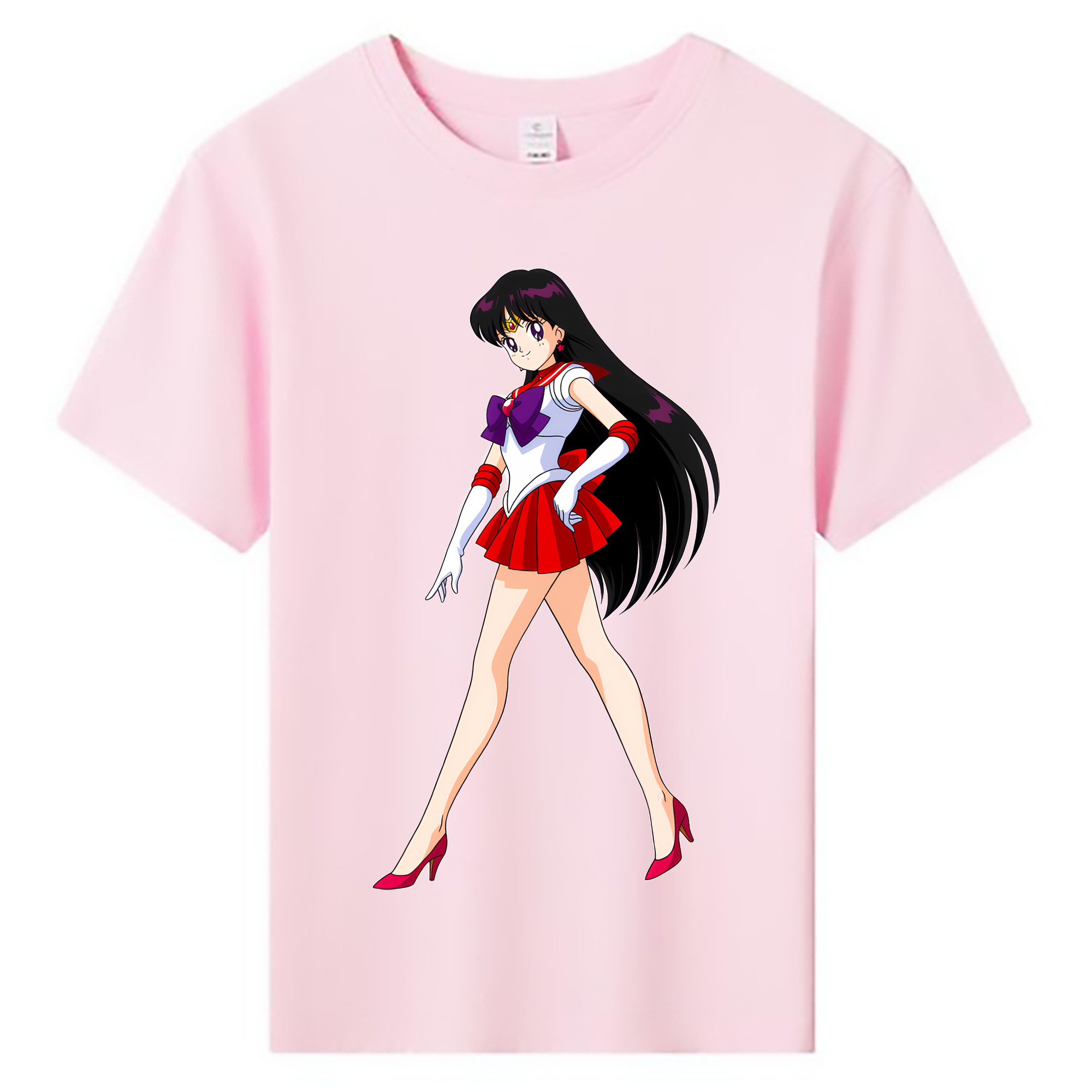 （画像用） 美少女戦士セーラームーン 火野レイ ひの レイ Sailor Moon Hino Rei （セーラーマーズ,Sailor Mars） 綿100％キッズTシャツ（フロントプリント）