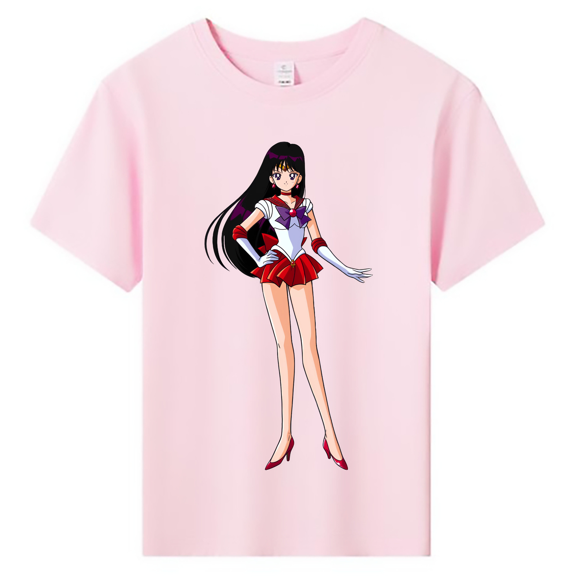 （画像用） 美少女戦士セーラームーン 火野レイ ひの レイ Sailor Moon Hino Rei （セーラーマーズ,Sailor Mars） 綿100％キッズTシャツ（フロントプリント）