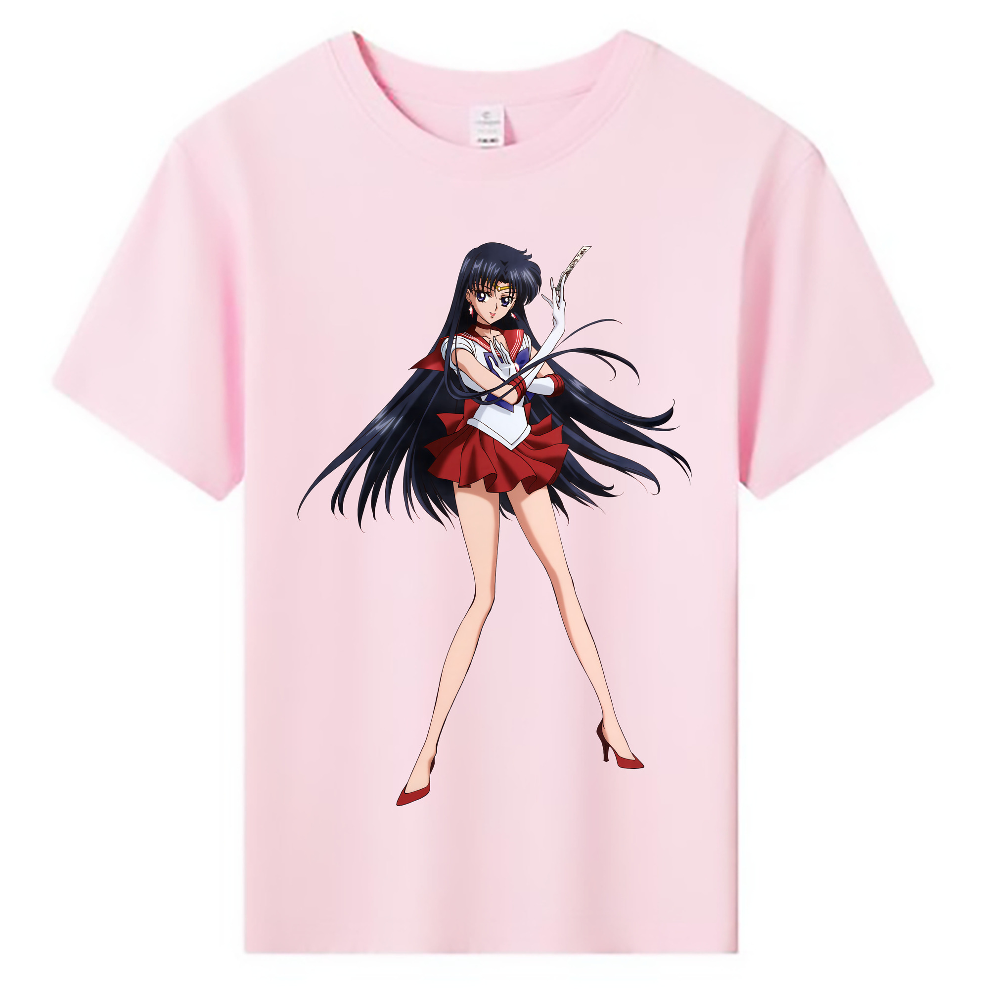 （画像用） 美少女戦士セーラームーン 火野レイ ひの レイ Sailor Moon Hino Rei （セーラーマーズ,Sailor Mars） 綿100％キッズTシャツ（フロントプリント）