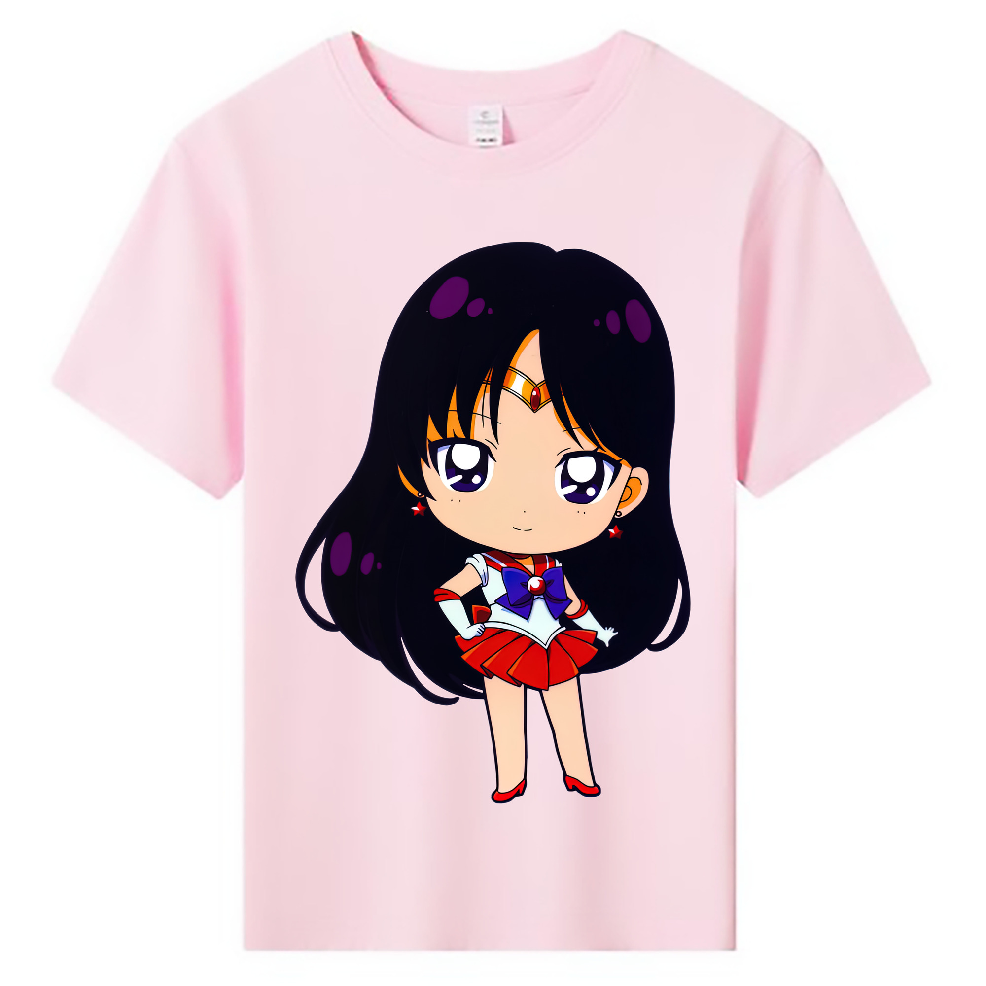 （画像用） 美少女戦士セーラームーン 火野レイ ひの レイ Sailor Moon Hino Rei （セーラーマーズ,Sailor Mars） 綿100％キッズTシャツ（フロントプリント）