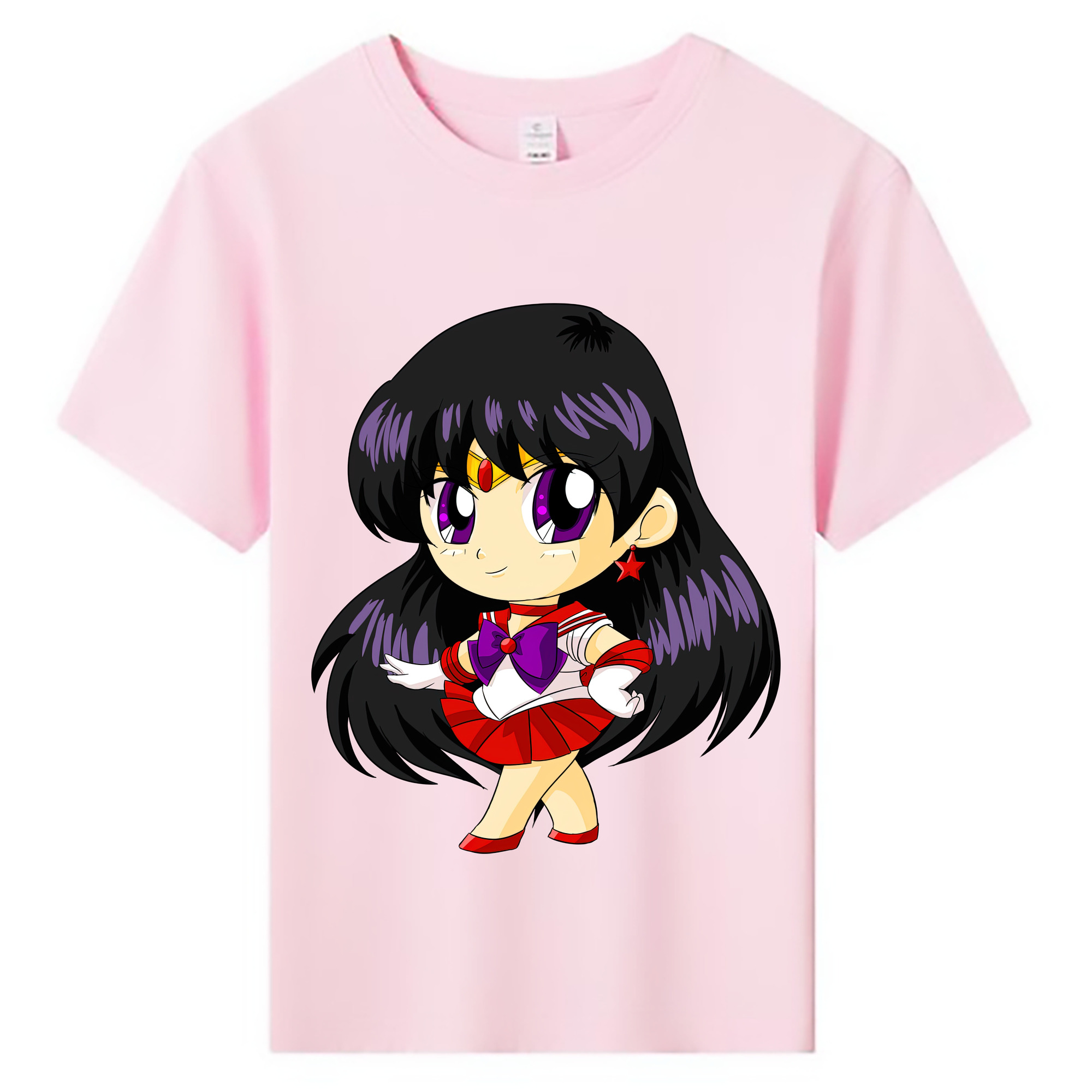 （画像用） 美少女戦士セーラームーン 火野レイ ひの レイ Sailor Moon Hino Rei （セーラーマーズ,Sailor Mars） 綿100％キッズTシャツ（フロントプリント）