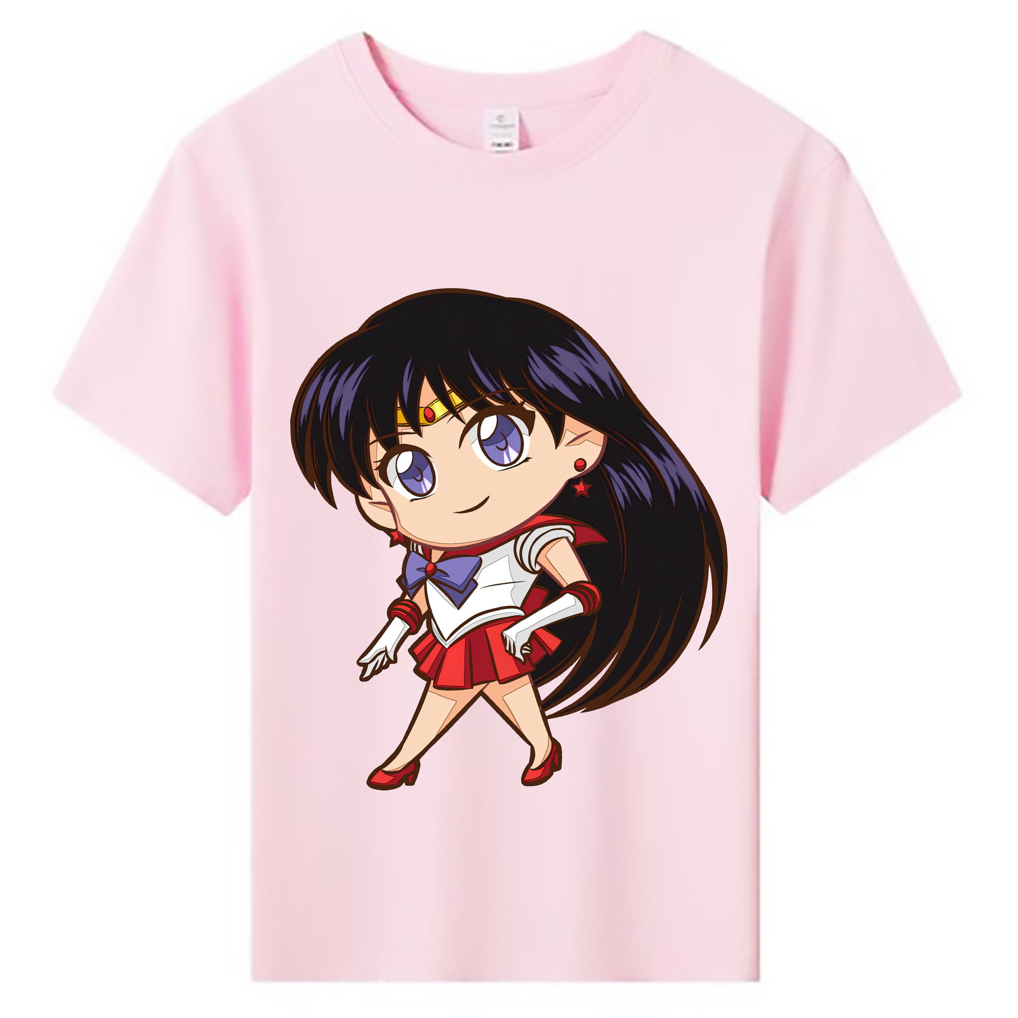 （画像用） 美少女戦士セーラームーン 火野レイ ひの レイ Sailor Moon Hino Rei （セーラーマーズ,Sailor Mars） 綿100％キッズTシャツ（フロントプリント）