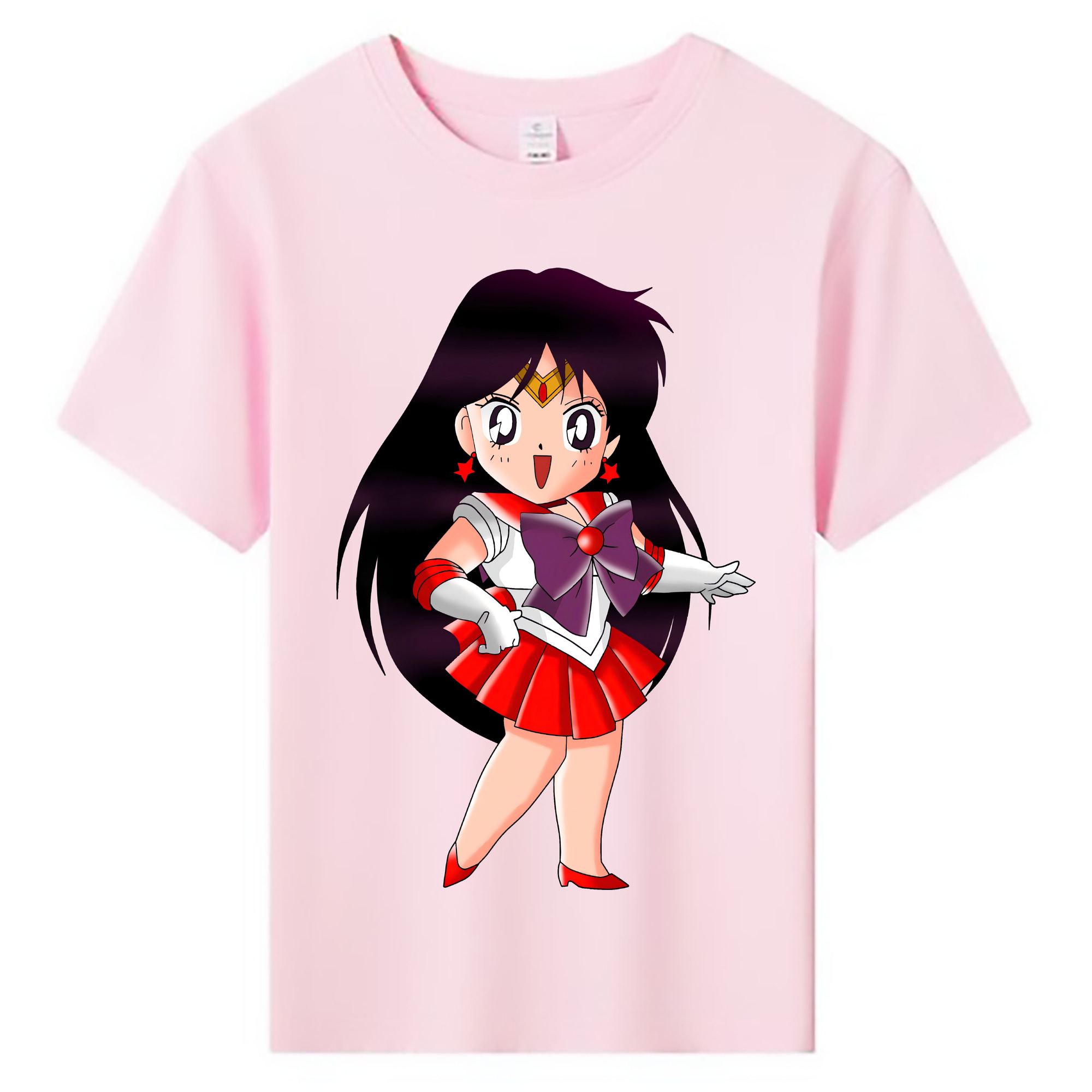 （画像用） 美少女戦士セーラームーン 火野レイ ひの レイ Sailor Moon Hino Rei （セーラーマーズ,Sailor Mars） 綿100％キッズTシャツ（フロントプリント）