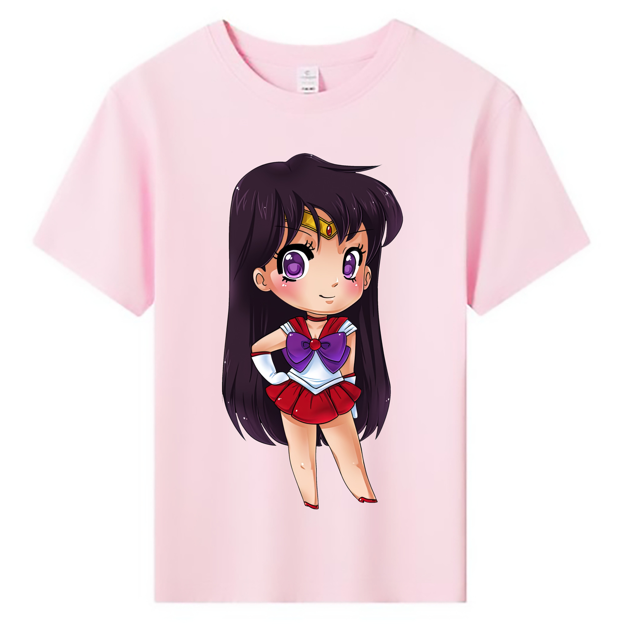 （画像用） 美少女戦士セーラームーン 火野レイ ひの レイ Sailor Moon Hino Rei （セーラーマーズ,Sailor Mars） 綿100％キッズTシャツ（フロントプリント）