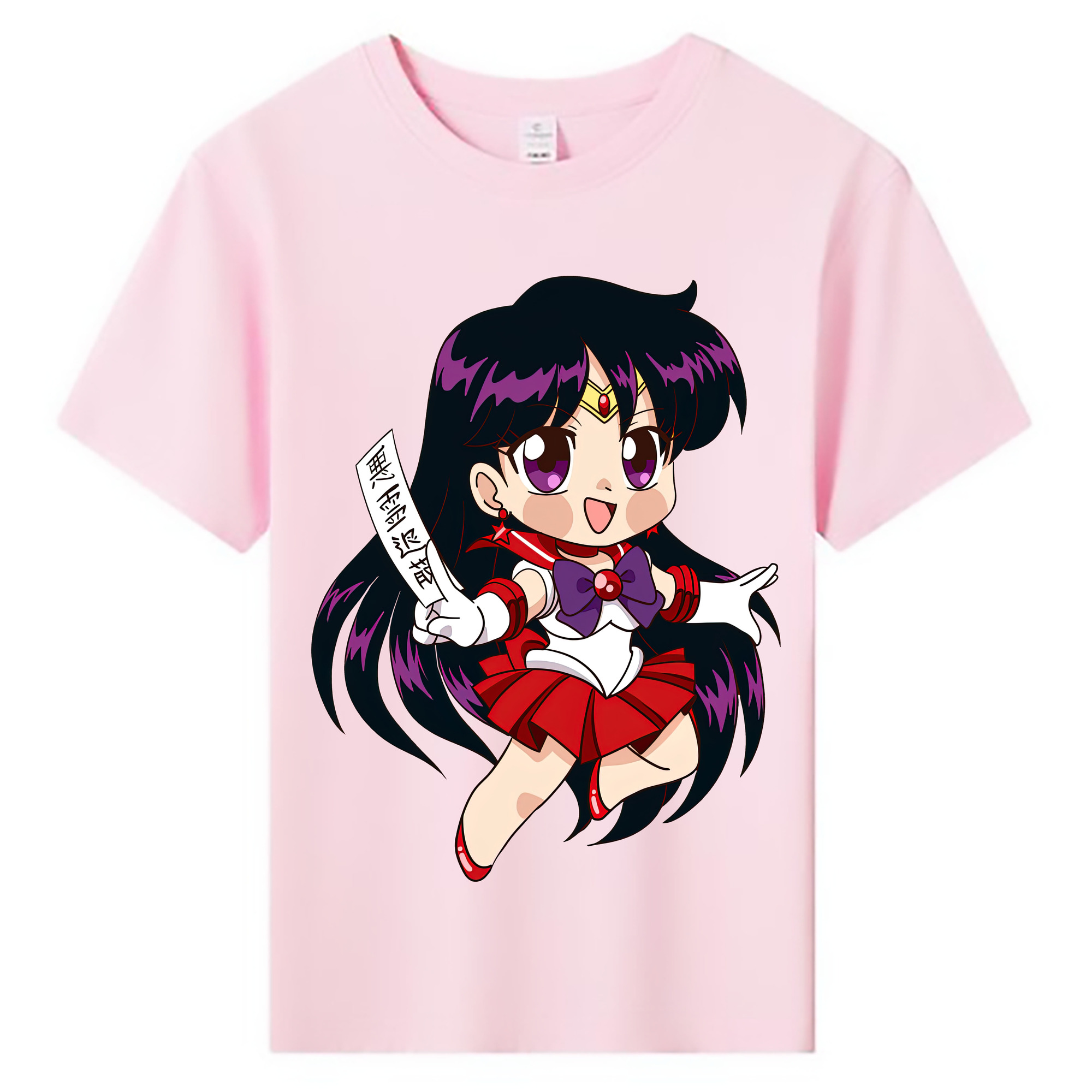 （画像用） 美少女戦士セーラームーン 火野レイ ひの レイ Sailor Moon Hino Rei （セーラーマーズ,Sailor Mars） 綿100％キッズTシャツ（フロントプリント）