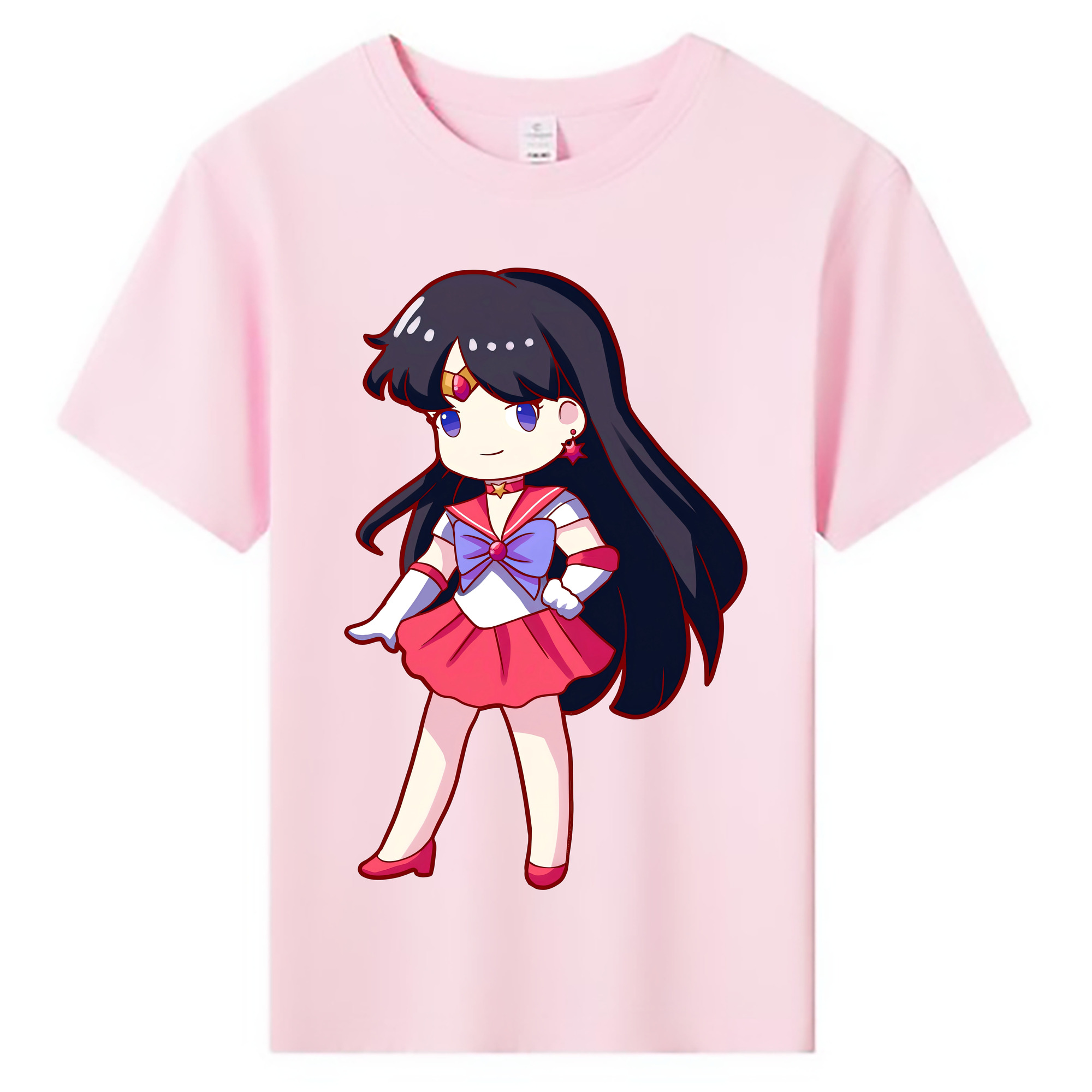 （画像用） 美少女戦士セーラームーン 火野レイ ひの レイ Sailor Moon Hino Rei （セーラーマーズ,Sailor Mars） 綿100％キッズTシャツ（フロントプリント）