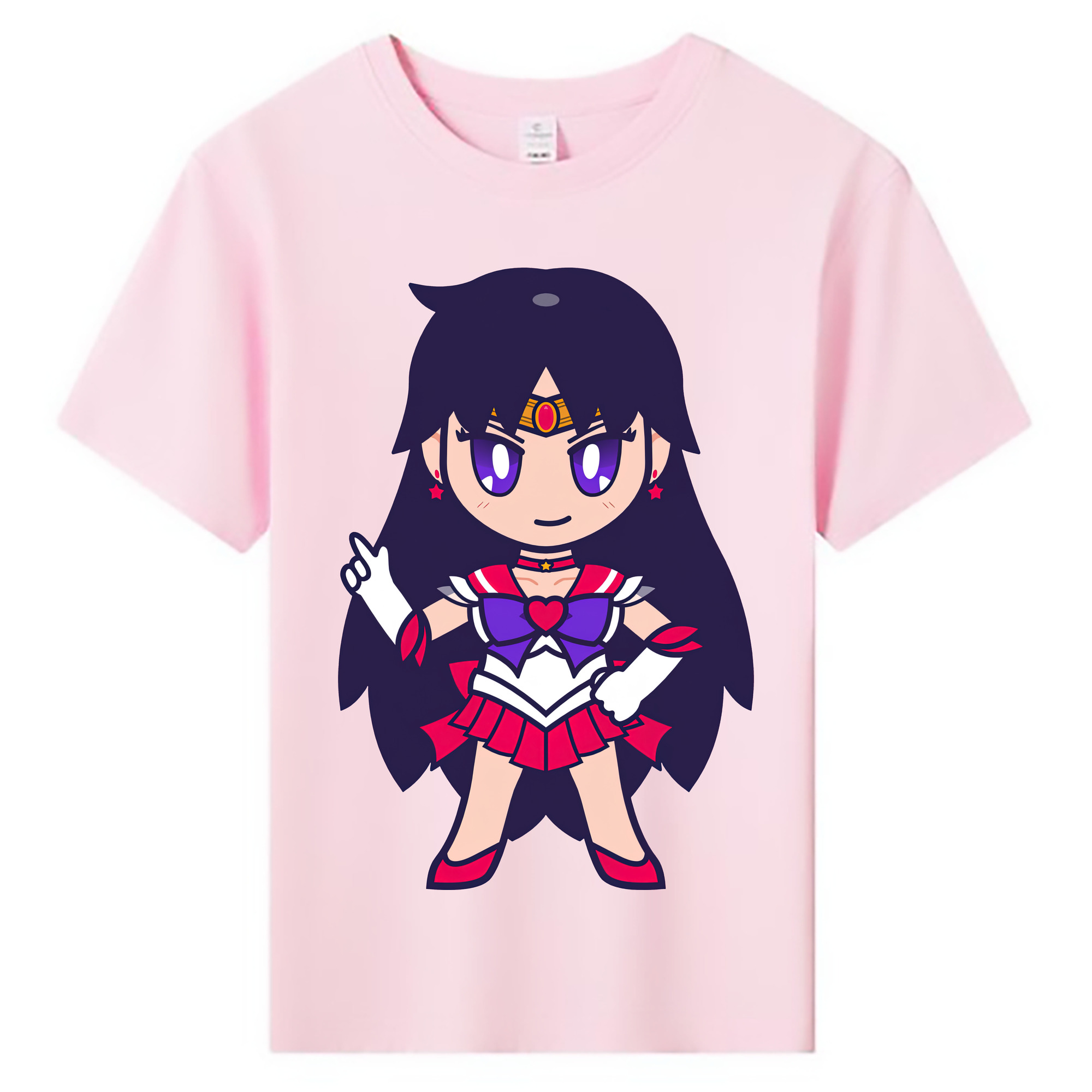 （画像用） 美少女戦士セーラームーン 火野レイ ひの レイ Sailor Moon Hino Rei （セーラーマーズ,Sailor Mars） 綿100％キッズTシャツ（フロントプリント）