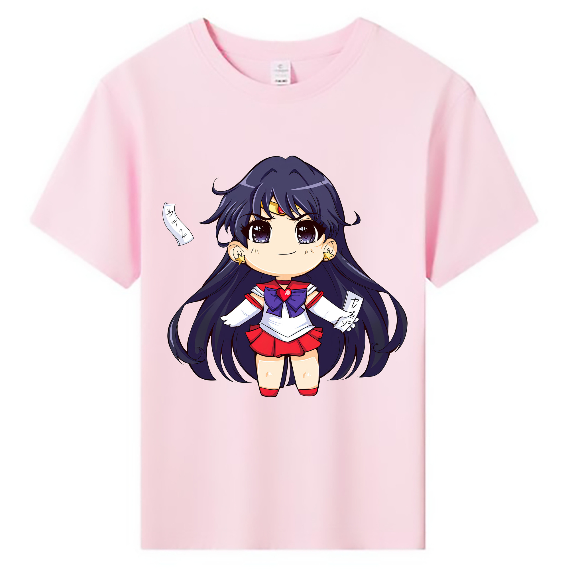 （画像用） 美少女戦士セーラームーン 火野レイ ひの レイ Sailor Moon Hino Rei （セーラーマーズ,Sailor Mars） 綿100％キッズTシャツ（フロントプリント）