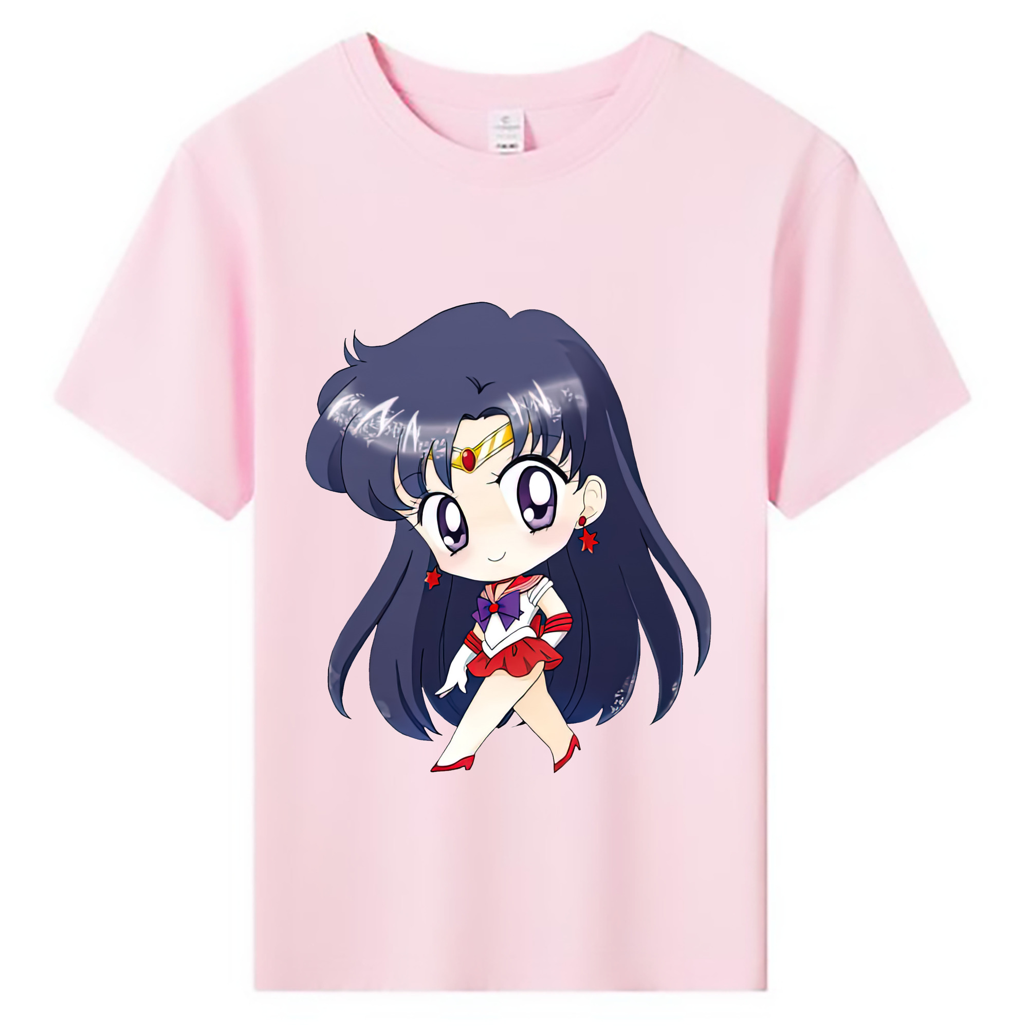 （画像用） 美少女戦士セーラームーン 火野レイ ひの レイ Sailor Moon Hino Rei （セーラーマーズ,Sailor Mars） 綿100％キッズTシャツ（フロントプリント）