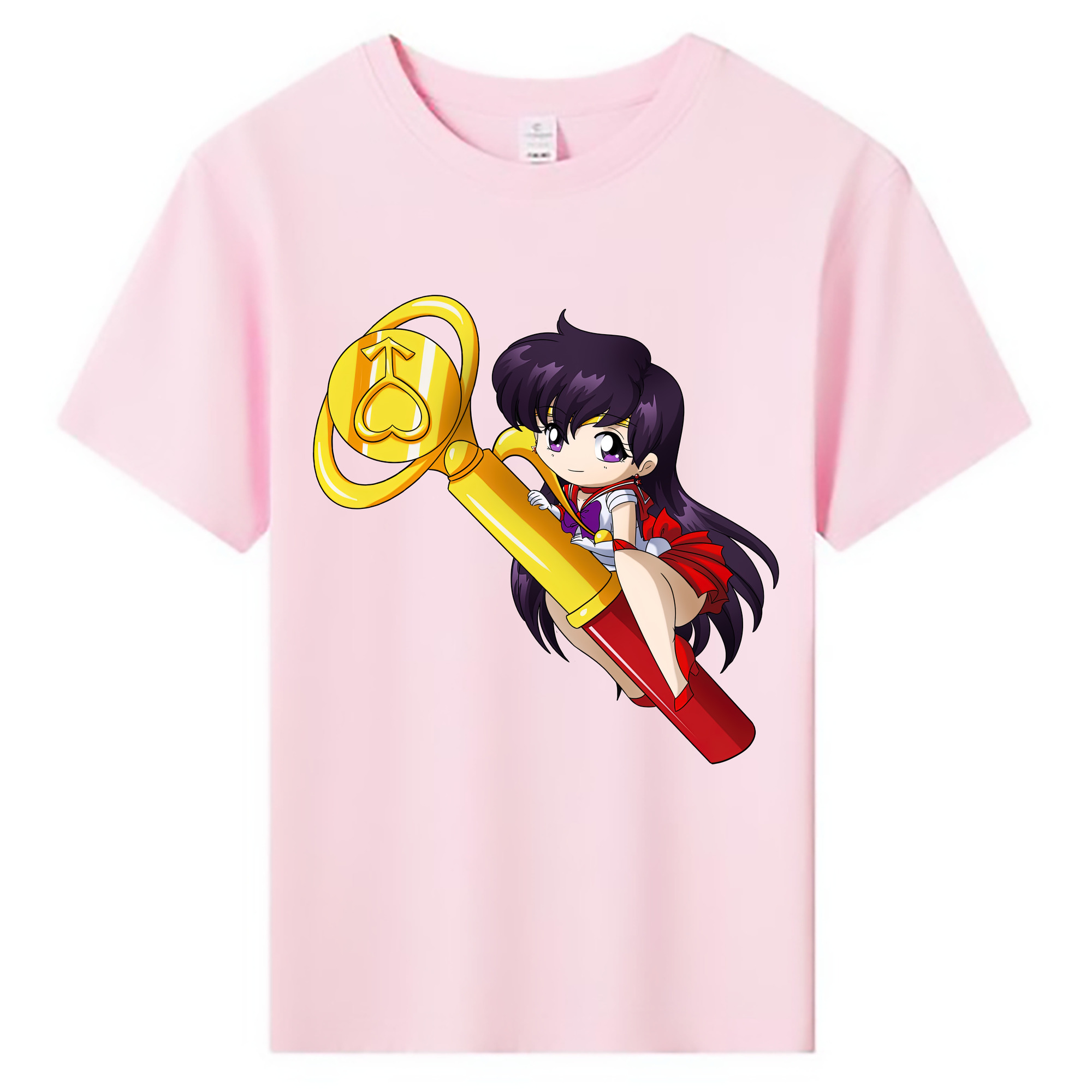 （画像用） 美少女戦士セーラームーン 火野レイ ひの レイ Sailor Moon Hino Rei （セーラーマーズ,Sailor Mars） 綿100％キッズTシャツ（フロントプリント）