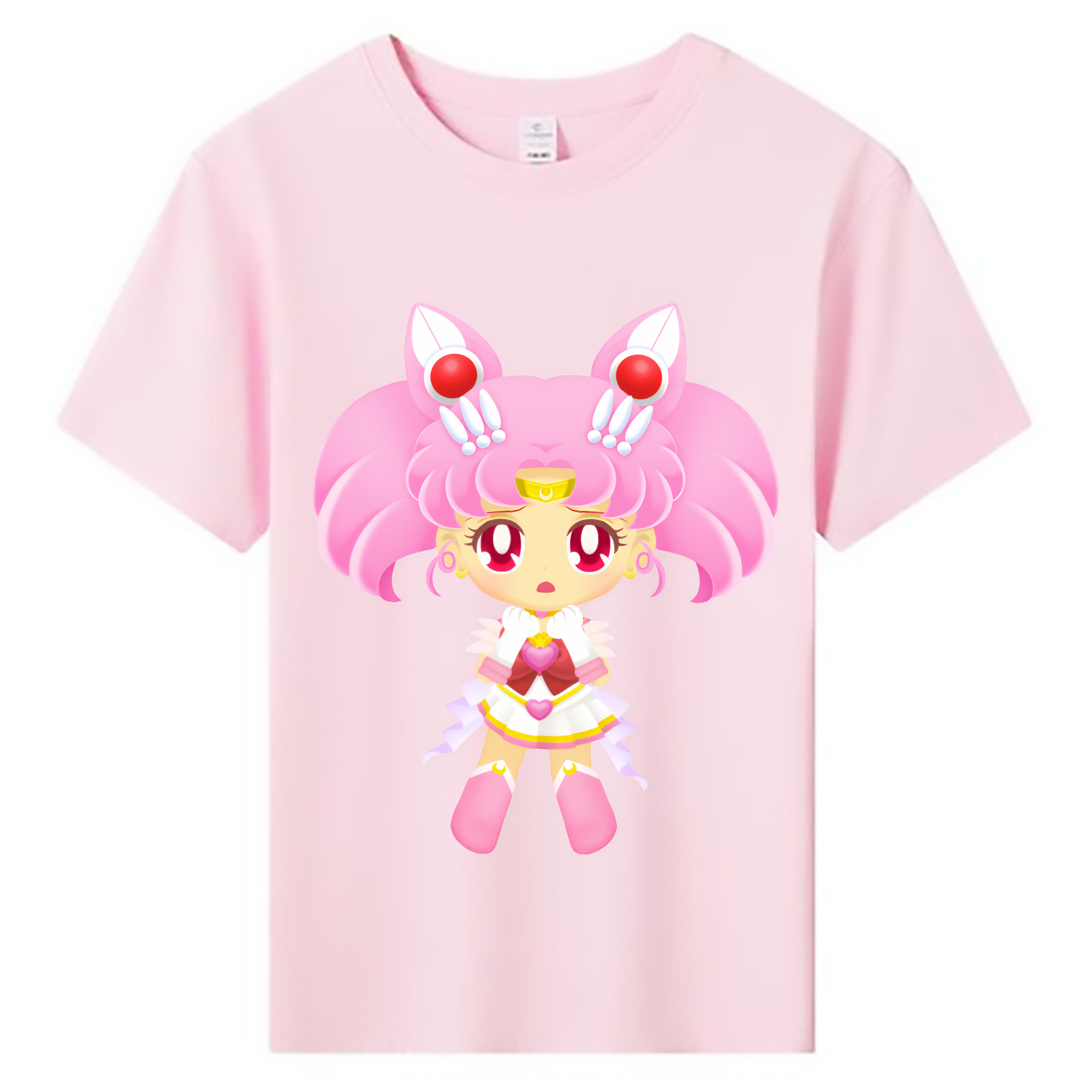 （画像用） 美少女戦士セーラームーン ちびうさ Sailor Moon Chibiusa Tsukino Usagi Small Lady Serenity 綿100％キッズTシャツ（フロントプリント）