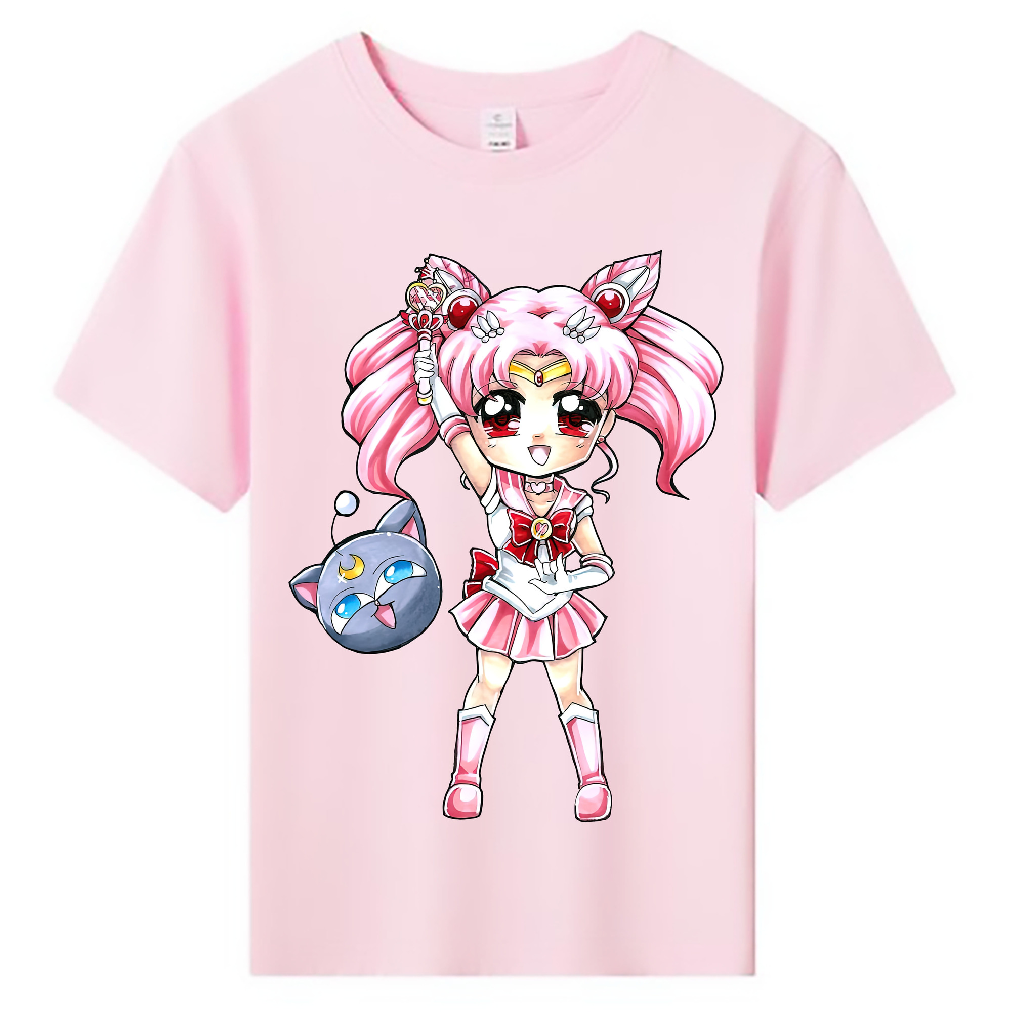 （画像用） 美少女戦士セーラームーン ちびうさ Sailor Moon Chibiusa Tsukino Usagi Small Lady Serenity 綿100％キッズTシャツ（フロントプリント）