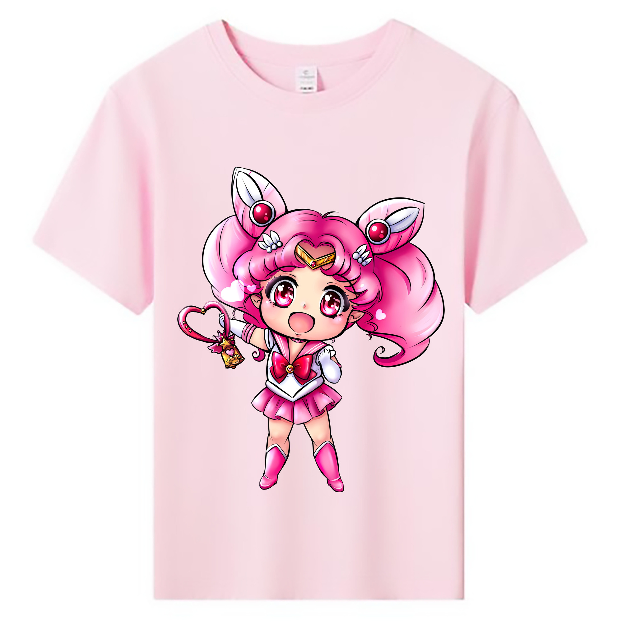 （画像用） 美少女戦士セーラームーン ちびうさ Sailor Moon Chibiusa Tsukino Usagi Small Lady Serenity 綿100％キッズTシャツ（フロントプリント）