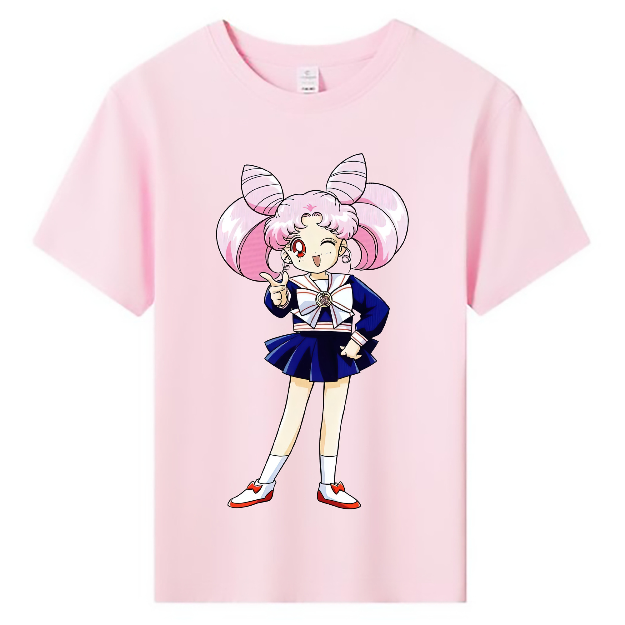 （画像用） 美少女戦士セーラームーン ちびうさ Sailor Moon Chibiusa Tsukino Usagi Small Lady Serenity 綿100％キッズTシャツ（フロントプリント）