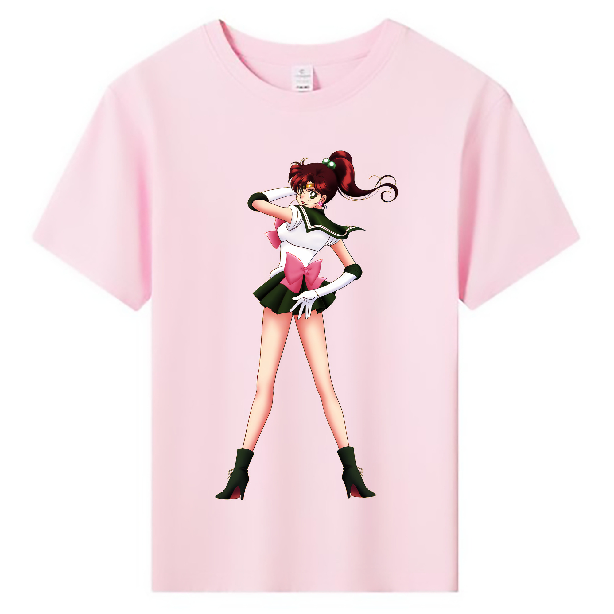 （画像用） 美少女戦士セーラームーン 木野 まこと きの まこと Sailor Moon Kino Makoto （セーラージュピター；Sailor Jupiter） 綿100％キッズTシャツ（フロントプリント）