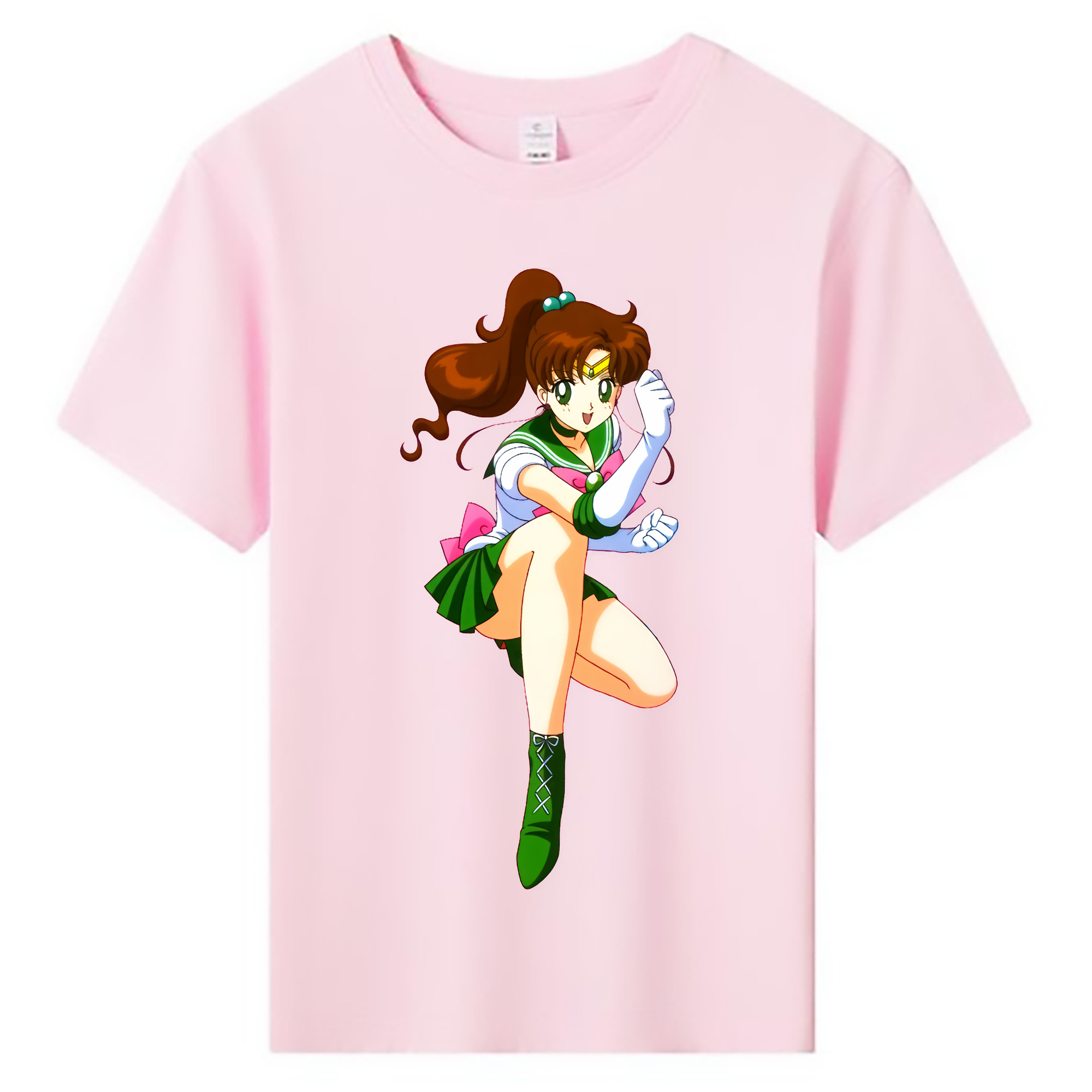 （画像用） 美少女戦士セーラームーン 木野 まこと きの まこと Sailor Moon Kino Makoto （セーラージュピター；Sailor Jupiter） 綿100％キッズTシャツ（フロントプリント）