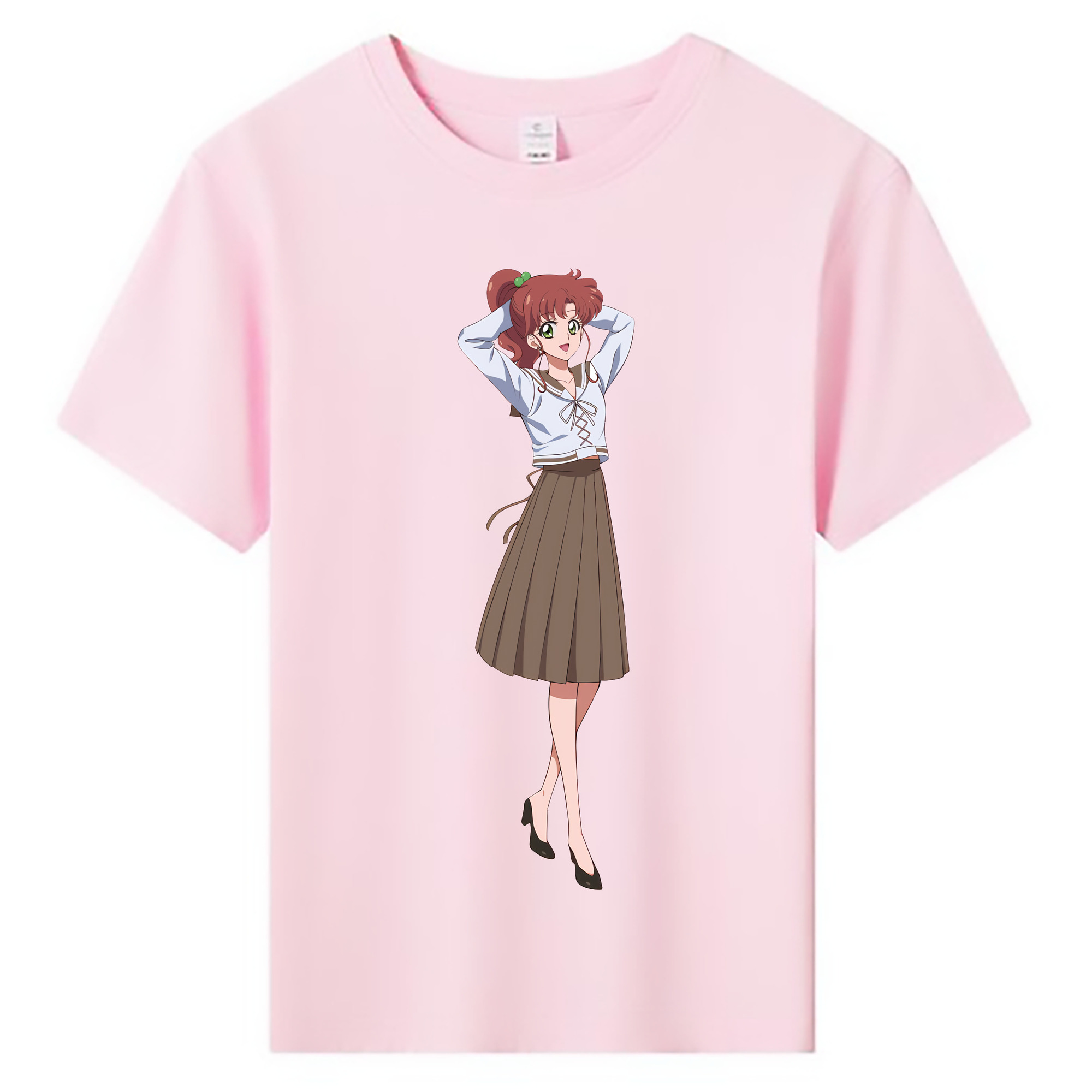 （画像用） 美少女戦士セーラームーン 木野 まこと きの まこと Sailor Moon Kino Makoto （セーラージュピター；Sailor Jupiter） 綿100％キッズTシャツ（フロントプリント）