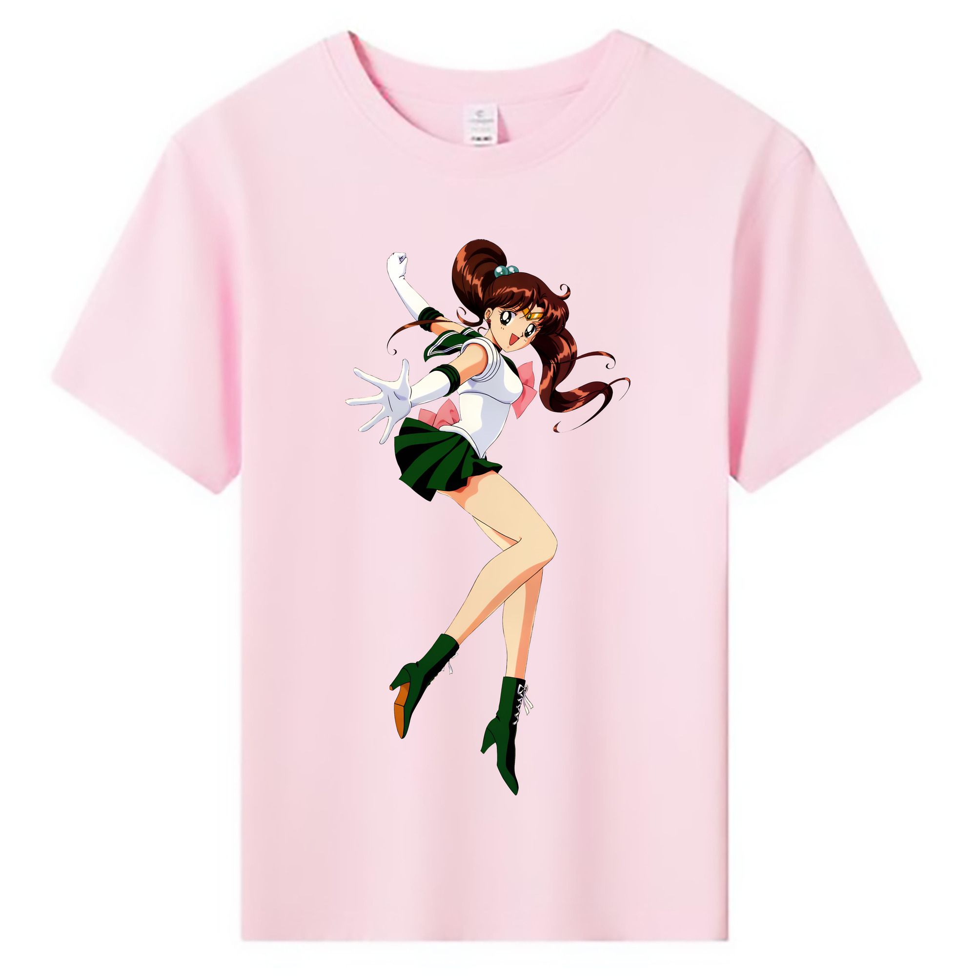（画像用） 美少女戦士セーラームーン 木野 まこと きの まこと Sailor Moon Kino Makoto （セーラージュピター；Sailor Jupiter） 綿100％キッズTシャツ（フロントプリント）