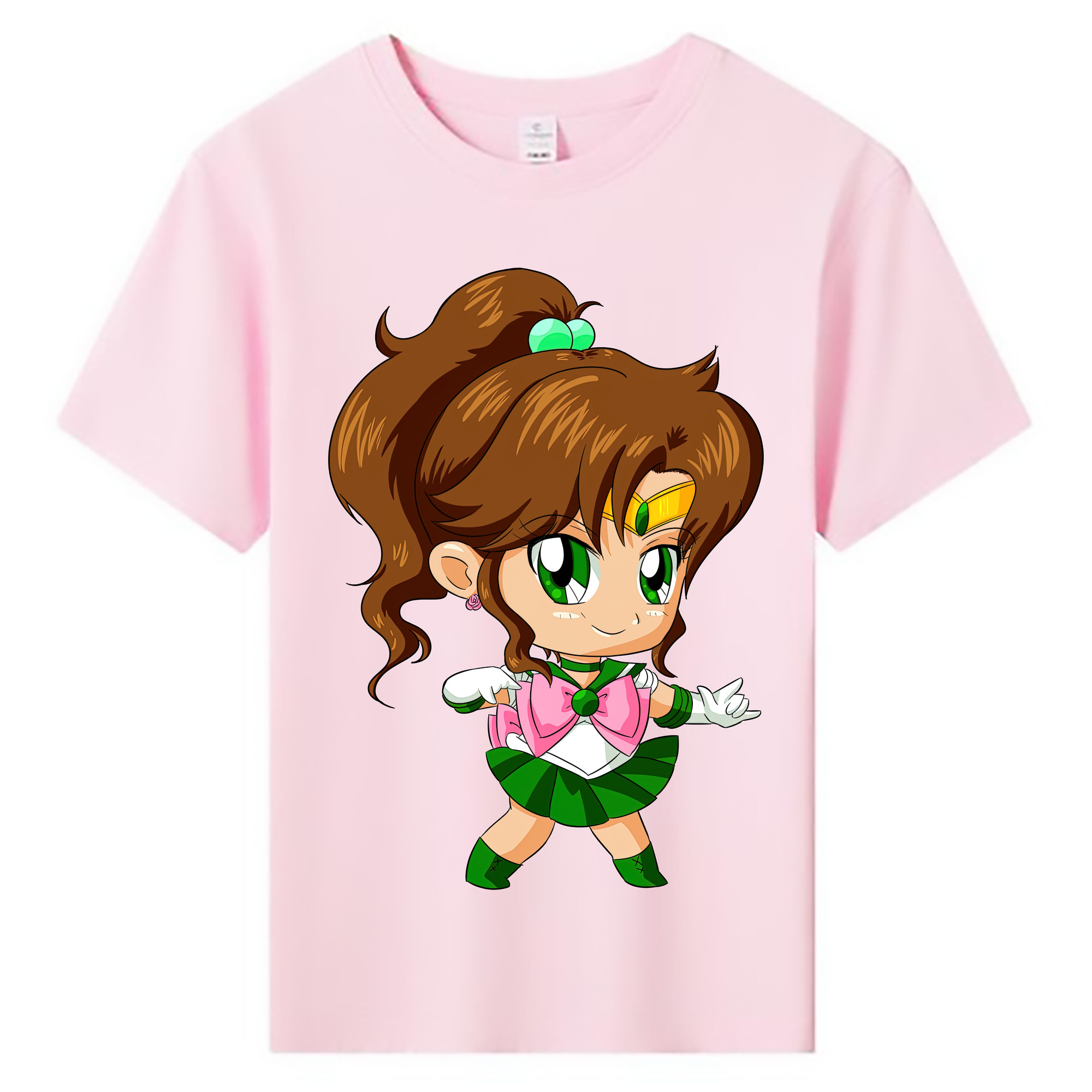 （画像用） 美少女戦士セーラームーン 木野 まこと きの まこと Sailor Moon Kino Makoto （セーラージュピター；Sailor Jupiter） 綿100％キッズTシャツ（フロントプリント）