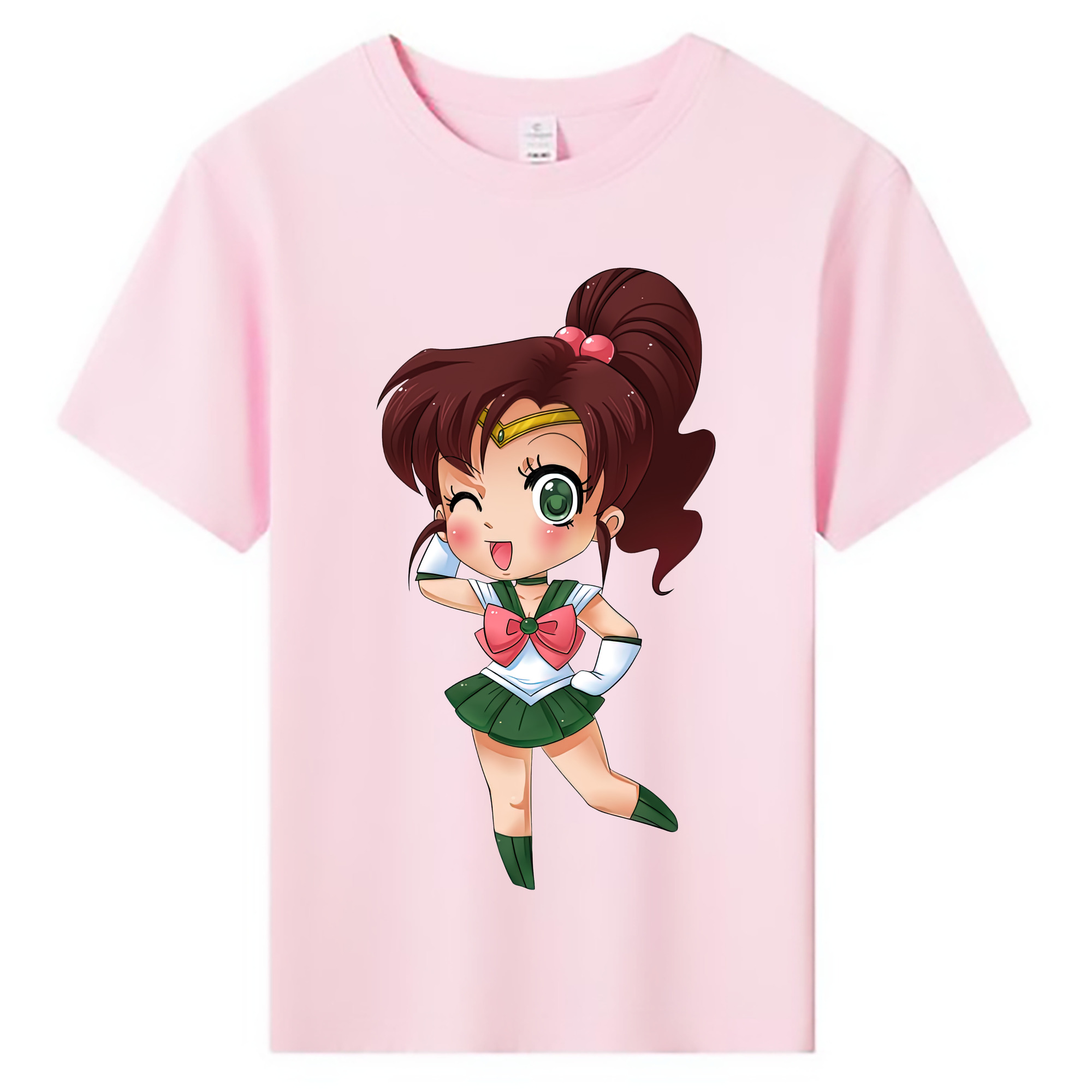 （画像用） 美少女戦士セーラームーン 木野 まこと きの まこと Sailor Moon Kino Makoto （セーラージュピター；Sailor Jupiter） 綿100％キッズTシャツ（フロントプリント）