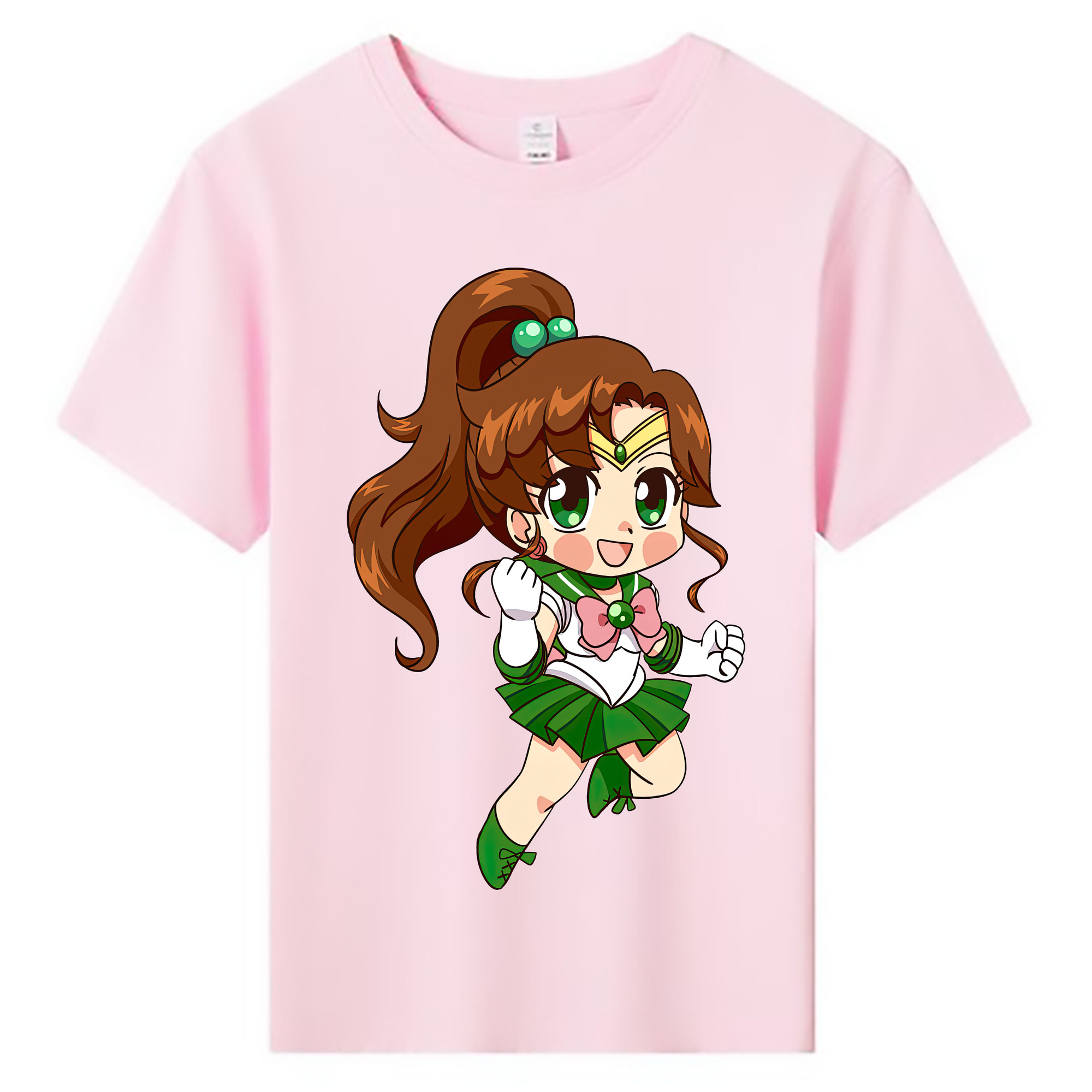 （画像用） 美少女戦士セーラームーン 木野 まこと きの まこと Sailor Moon Kino Makoto （セーラージュピター；Sailor Jupiter） 綿100％キッズTシャツ（フロントプリント）