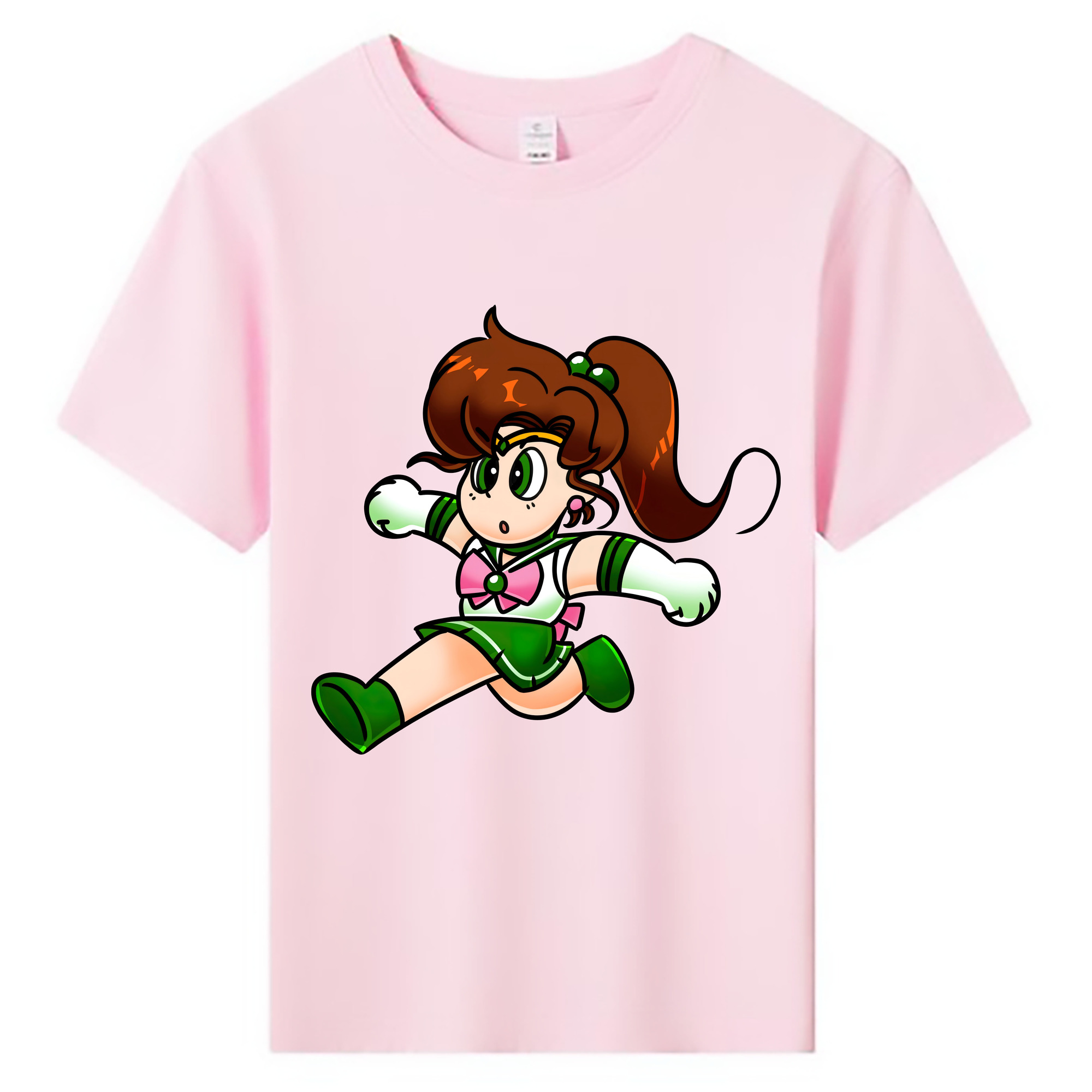 （画像用） 美少女戦士セーラームーン 木野 まこと きの まこと Sailor Moon Kino Makoto （セーラージュピター；Sailor Jupiter） 綿100％キッズTシャツ（フロントプリント）