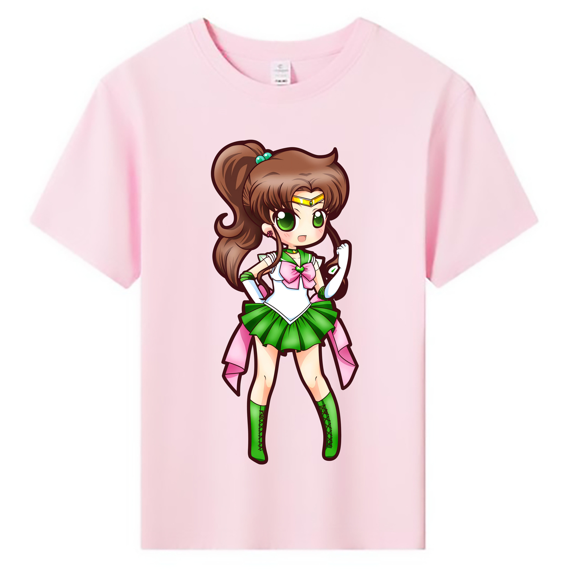 （画像用） 美少女戦士セーラームーン 木野 まこと きの まこと Sailor Moon Kino Makoto （セーラージュピター；Sailor Jupiter） 綿100％キッズTシャツ（フロントプリント）