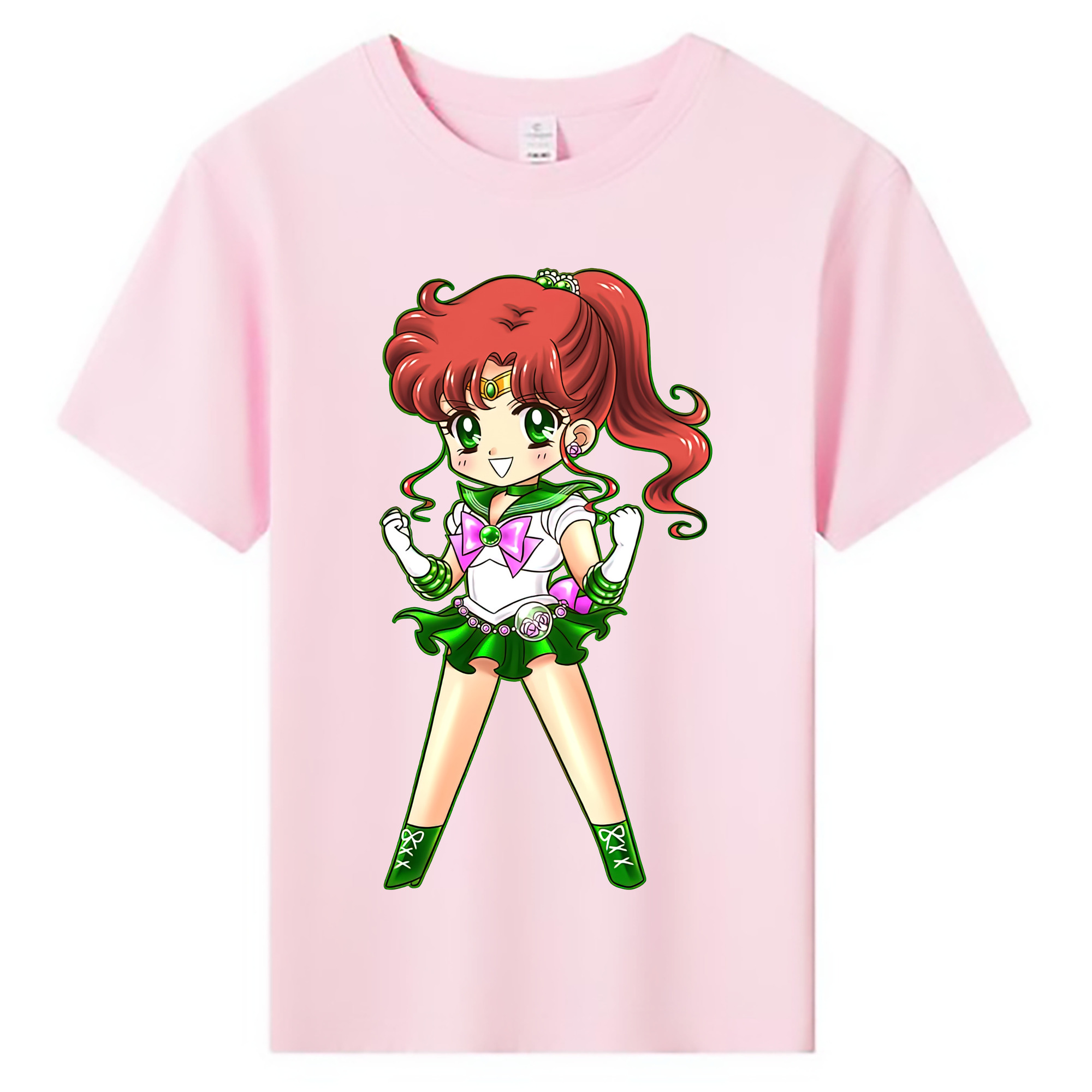 （画像用） 美少女戦士セーラームーン 木野 まこと きの まこと Sailor Moon Kino Makoto （セーラージュピター；Sailor Jupiter） 綿100％キッズTシャツ（フロントプリント）