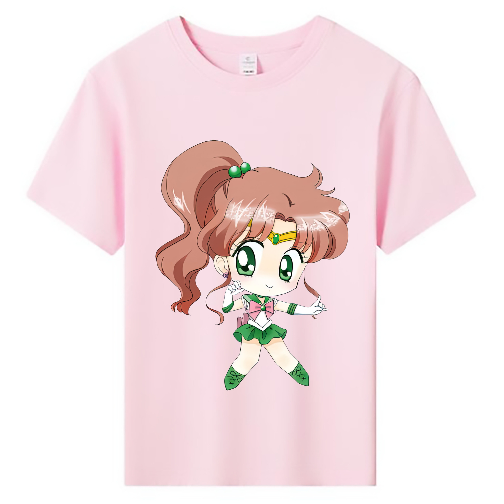 （画像用） 美少女戦士セーラームーン 木野 まこと きの まこと Sailor Moon Kino Makoto （セーラージュピター；Sailor Jupiter） 綿100％キッズTシャツ（フロントプリント）