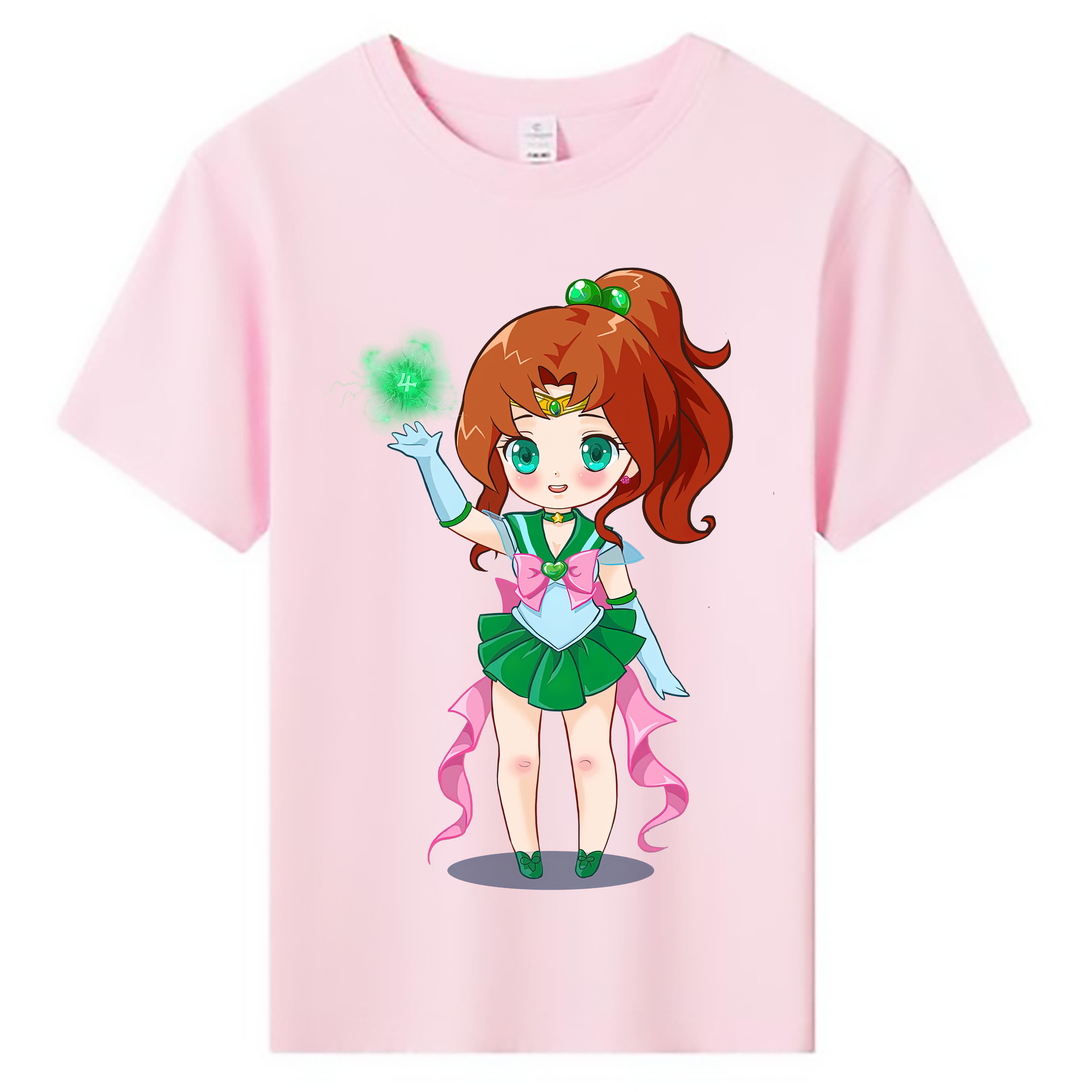 （画像用） 美少女戦士セーラームーン 木野 まこと きの まこと Sailor Moon Kino Makoto （セーラージュピター；Sailor Jupiter） 綿100％キッズTシャツ（フロントプリント）