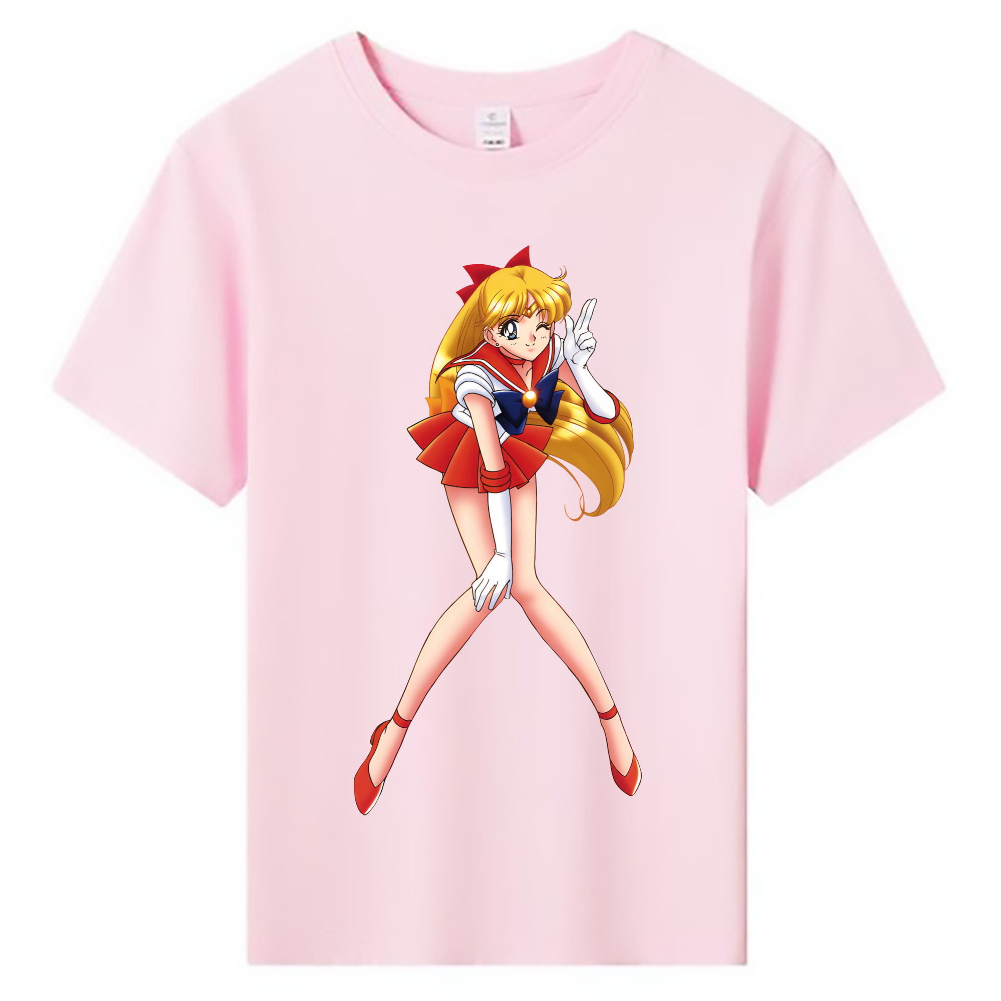 （画像用） 美少女戦士セーラームーン 愛野 美奈子 あいの みなこ Sailor Moon Aino Minako 綿100％キッズTシャツ（フロントプリント）