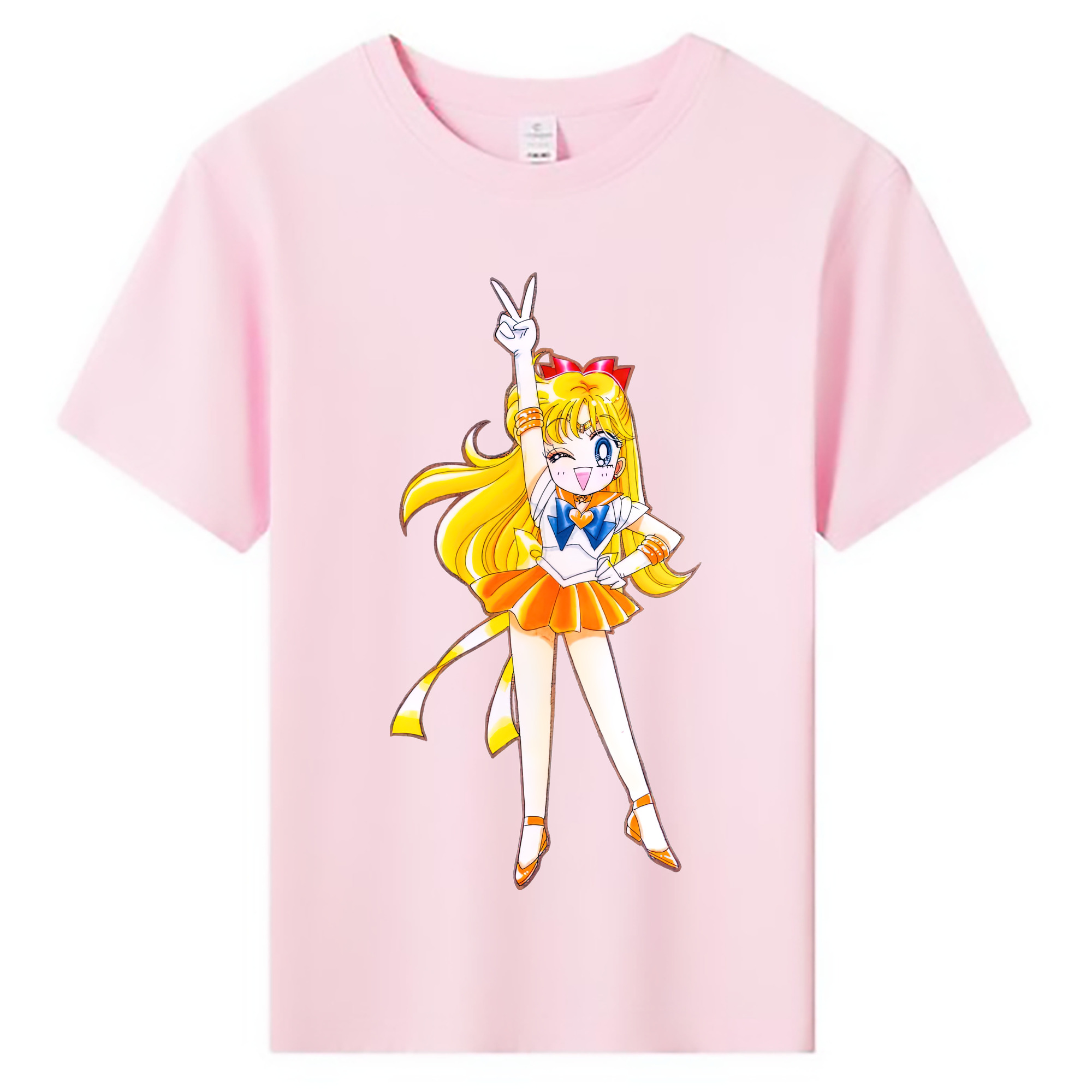 （画像用） 美少女戦士セーラームーン 愛野 美奈子 あいの みなこ Sailor Moon Aino Minako 綿100％キッズTシャツ（フロントプリント）