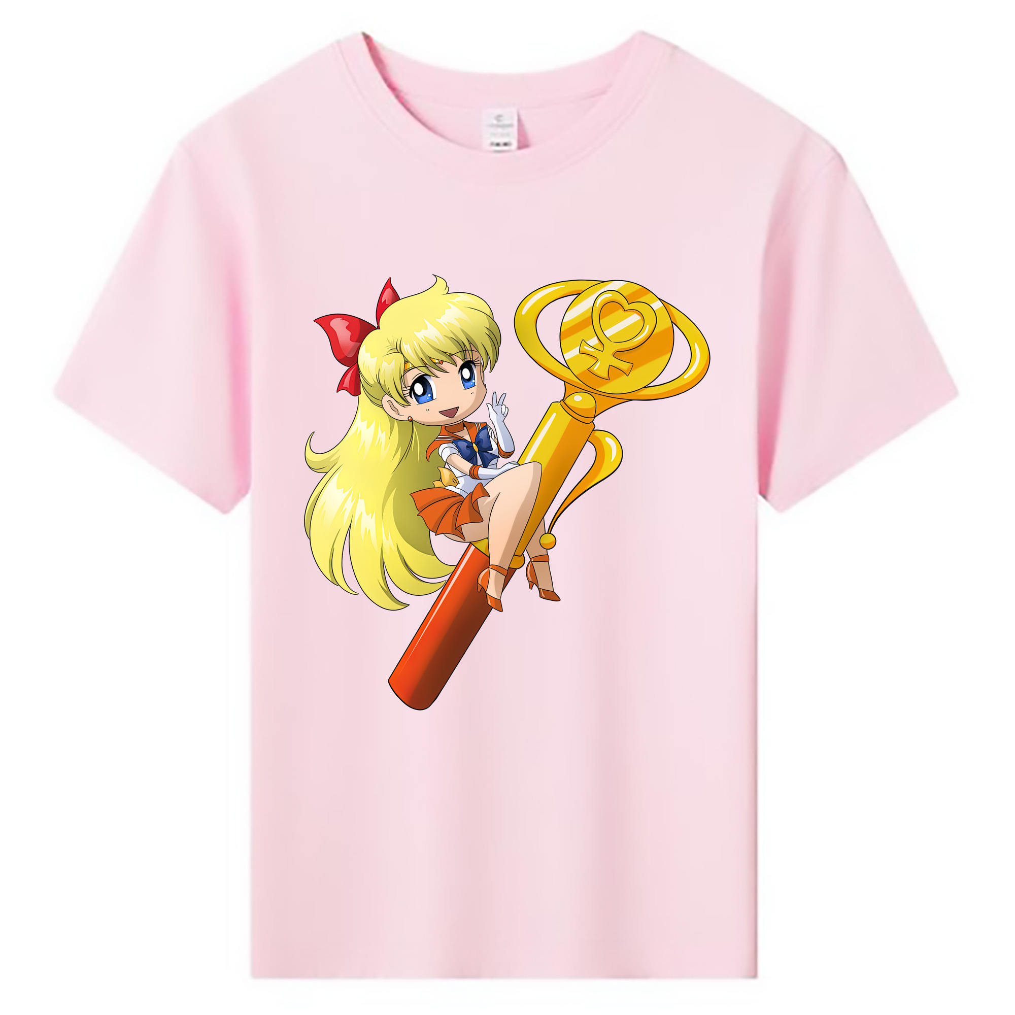 （画像用） 美少女戦士セーラームーン 愛野 美奈子 あいの みなこ Sailor Moon Aino Minako 綿100％キッズTシャツ（フロントプリント）