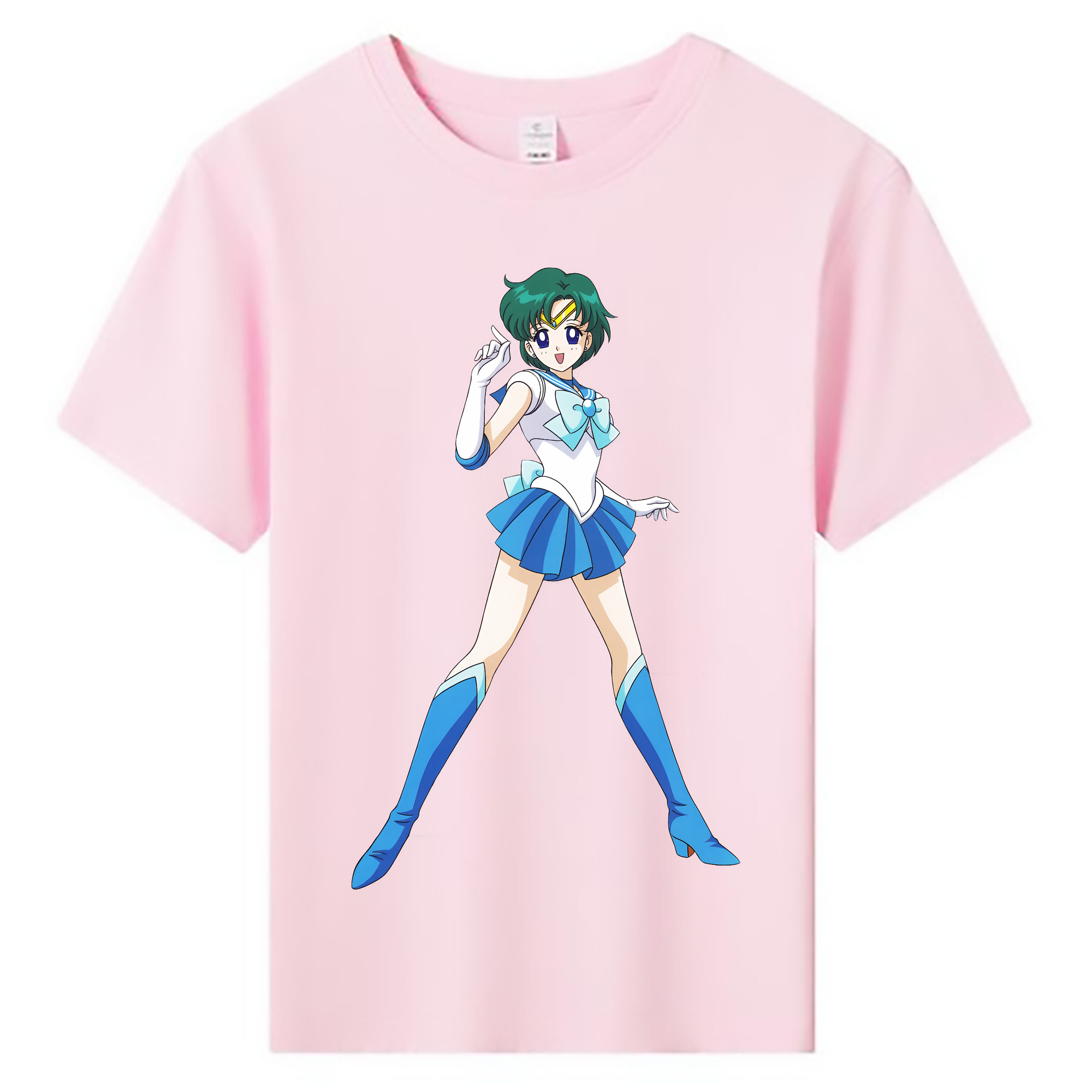 （画像用） 美少女戦士セーラームーン 海王 みちる（かいおう みちる） Sailor Moon Kaiou Michiru 綿100％キッズTシャツ（フロントプリント）