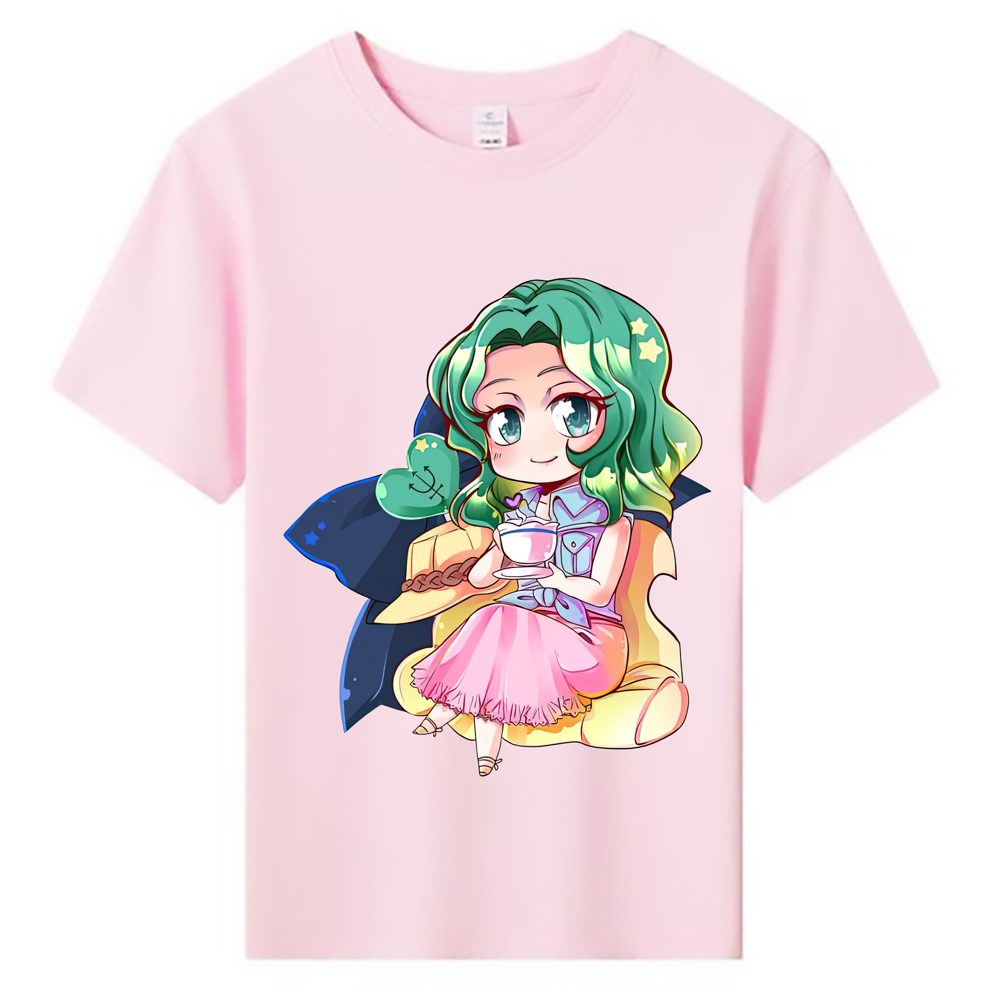 （画像用） 美少女戦士セーラームーン 海王 みちる（かいおう みちる） Sailor Moon Kaiou Michiru 綿100％キッズTシャツ（フロントプリント）