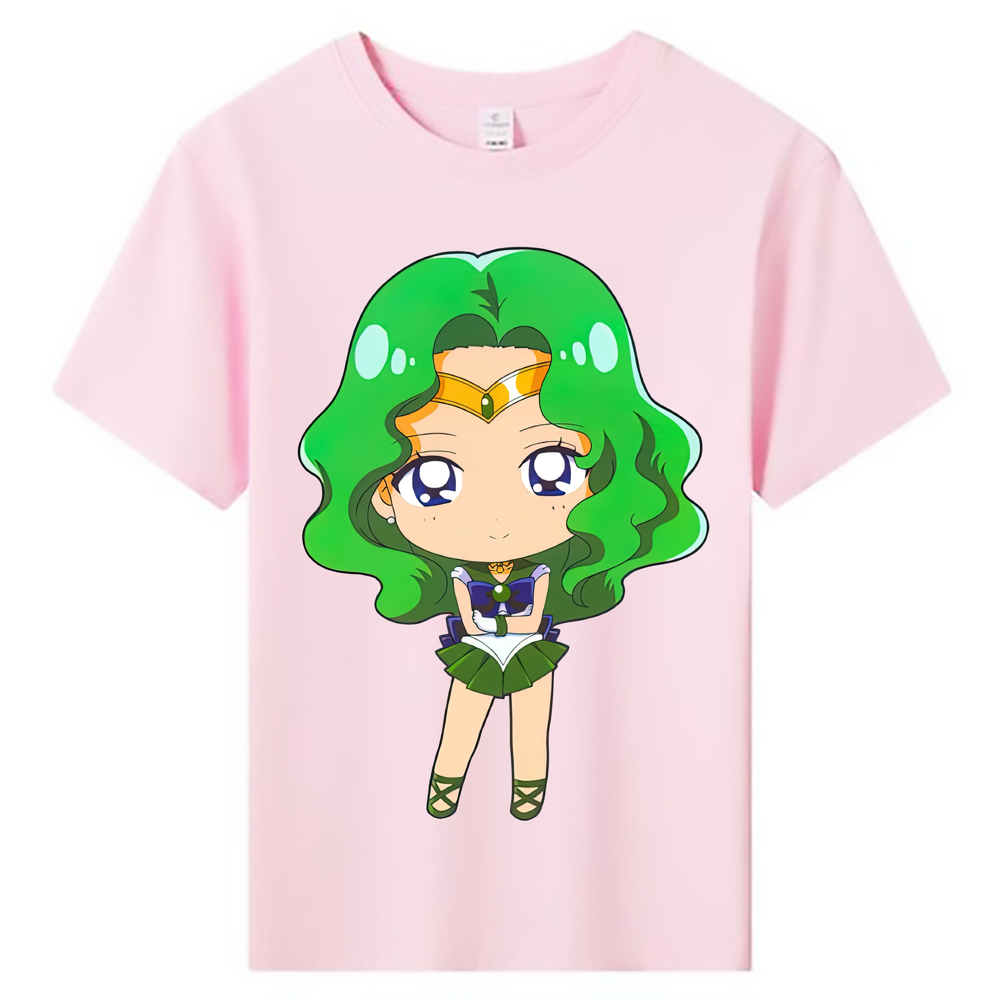（画像用） 美少女戦士セーラームーン 海王 みちる（かいおう みちる） Sailor Moon Kaiou Michiru 綿100％キッズTシャツ（フロントプリント）