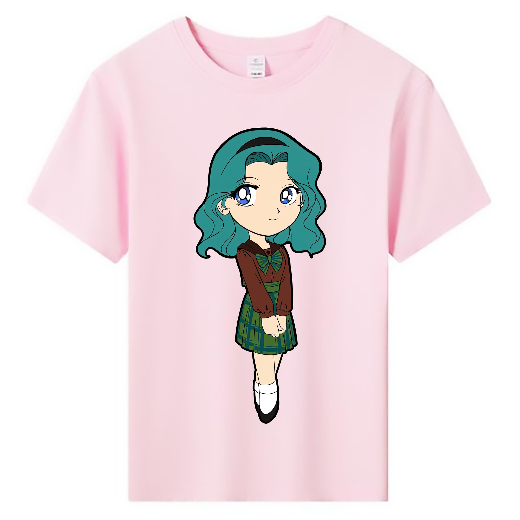（画像用） 美少女戦士セーラームーン 海王 みちる（かいおう みちる） Sailor Moon Kaiou Michiru 綿100％キッズTシャツ（フロントプリント）