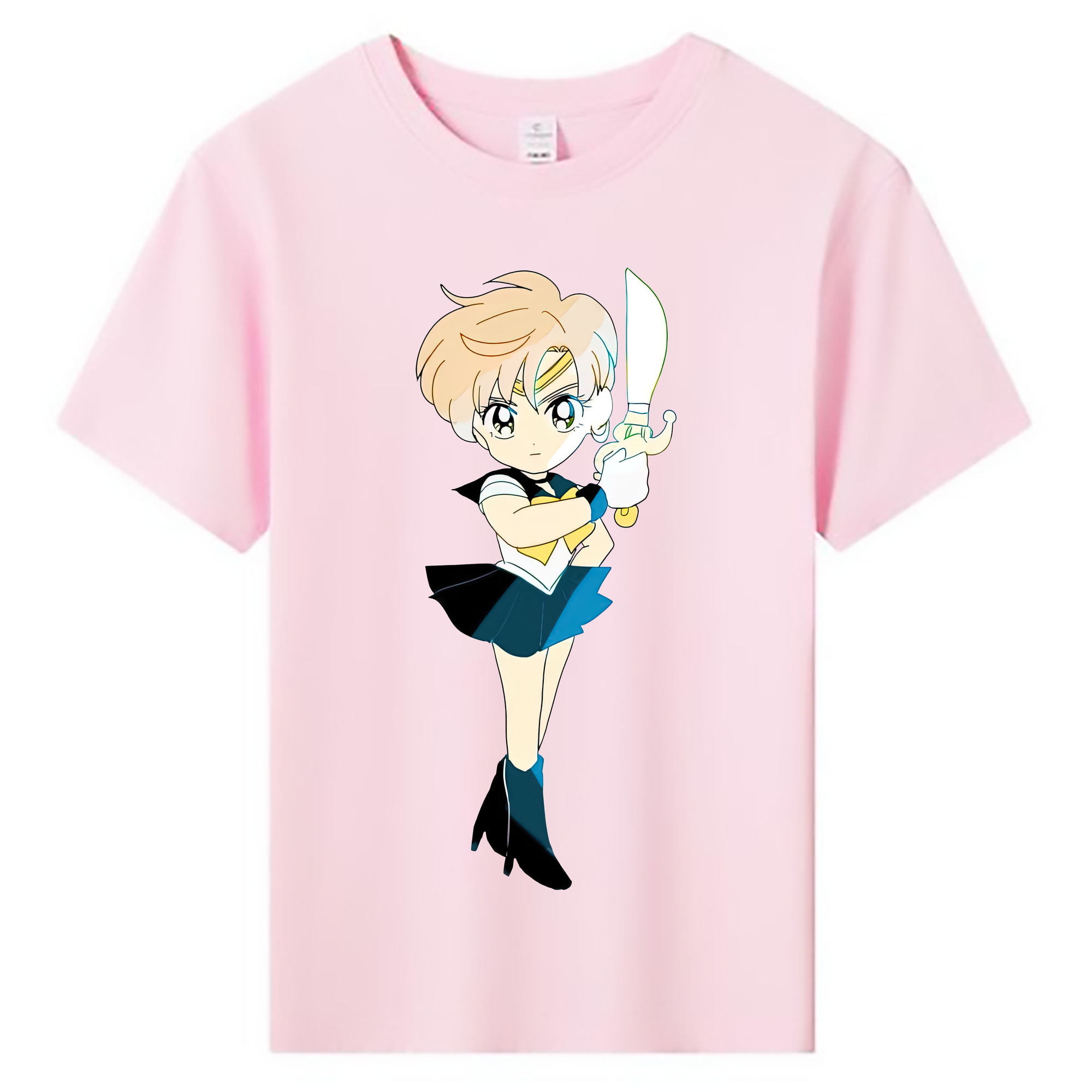 （画像用） 美少女戦士セーラームーン 天王はるか Sailor Moon Tenoh Haruka 綿100％キッズTシャツ（フロントプリント）