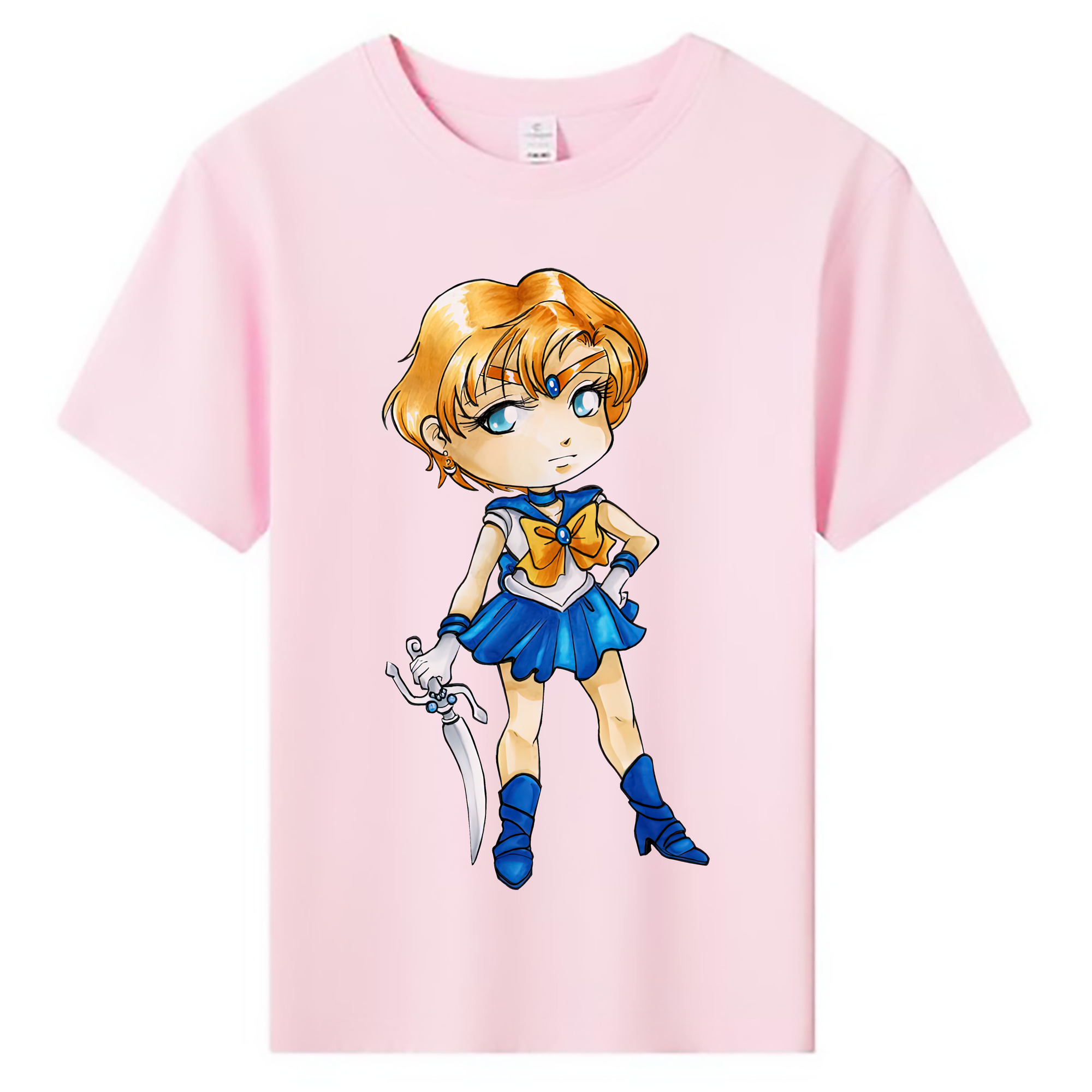（画像用） 美少女戦士セーラームーン 天王はるか Sailor Moon Tenoh Haruka 綿100％キッズTシャツ（フロントプリント）
