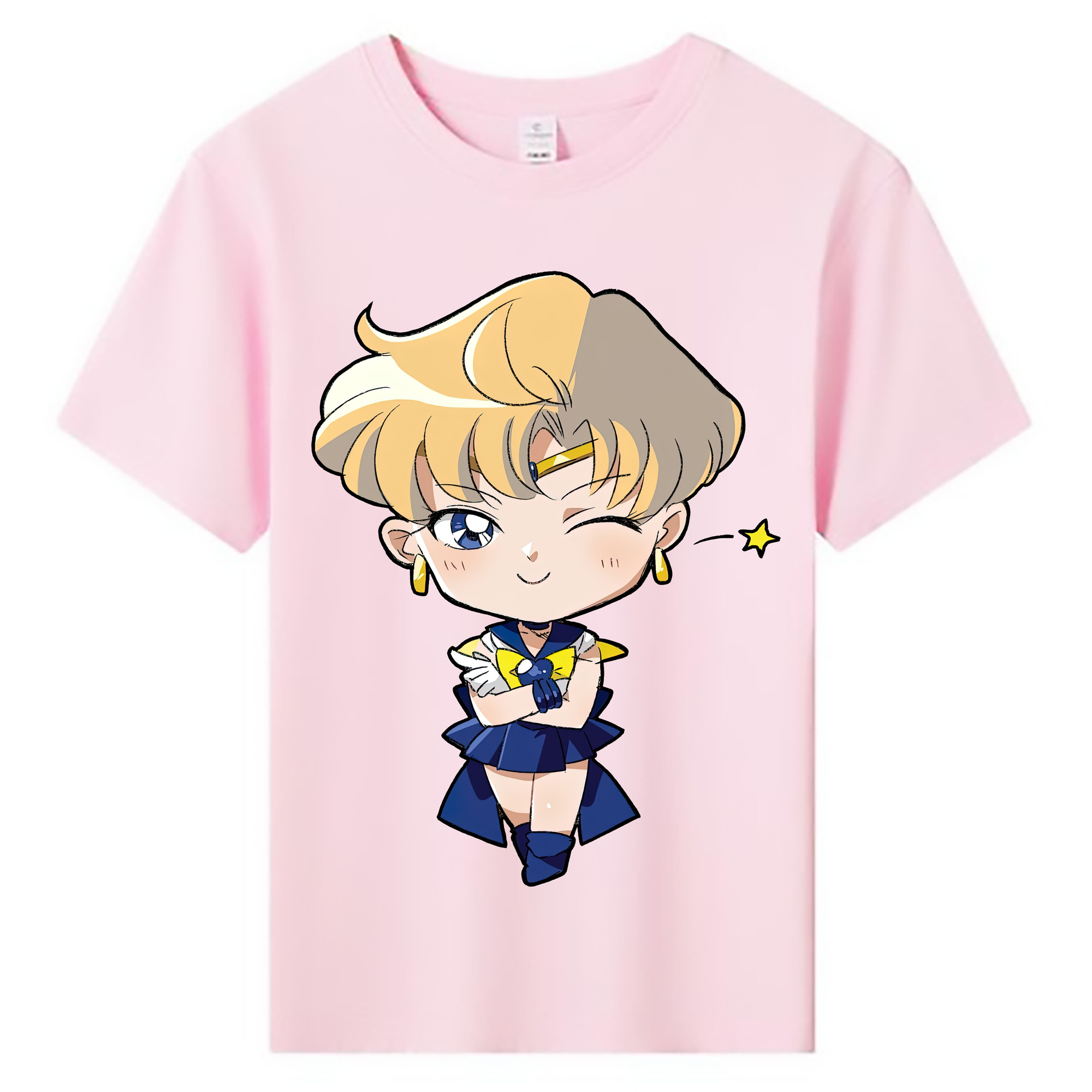 （画像用） 美少女戦士セーラームーン 天王はるか Sailor Moon Tenoh Haruka 綿100％キッズTシャツ（フロントプリント）