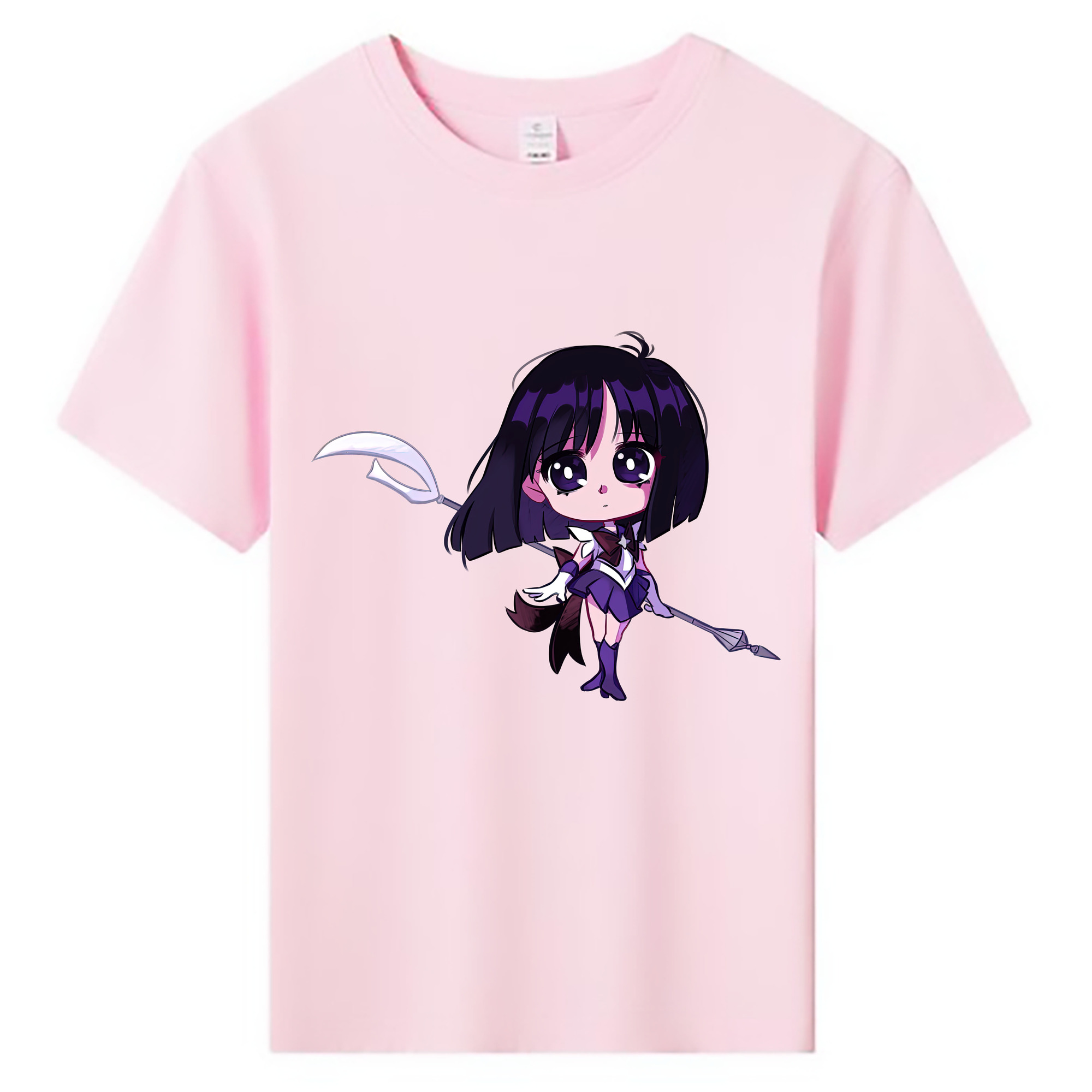 （画像用） 美少女戦士セーラームーン 土萠ほたる Sailor Moon Tomoe Hotaru （セーラーサターン；Sailor Saturn） 綿100％キッズTシャツ（フロントプリント）