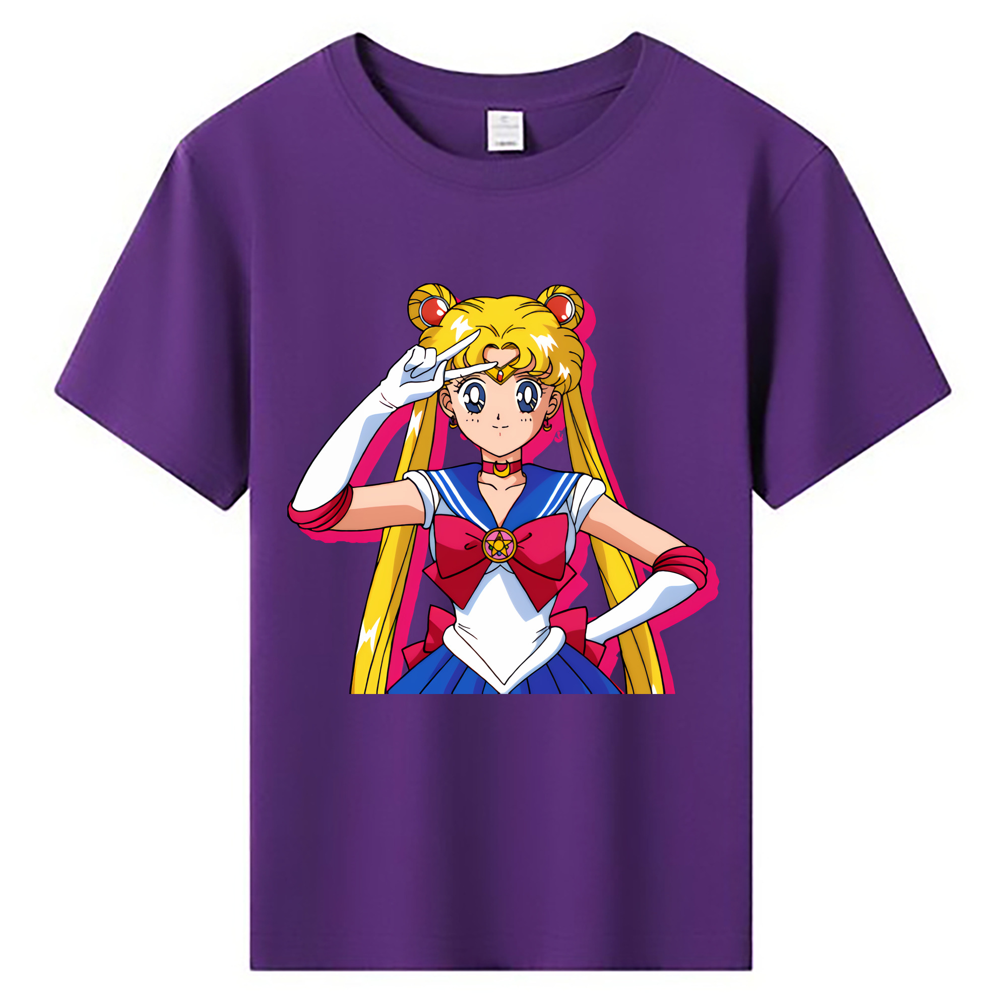 （画像用） 美少女戦士セーラームーン 月野 うさぎ つきの うさぎ Sailor Moon Tsukino Usagi 綿100％キッズTシャツ（フロントプリント）