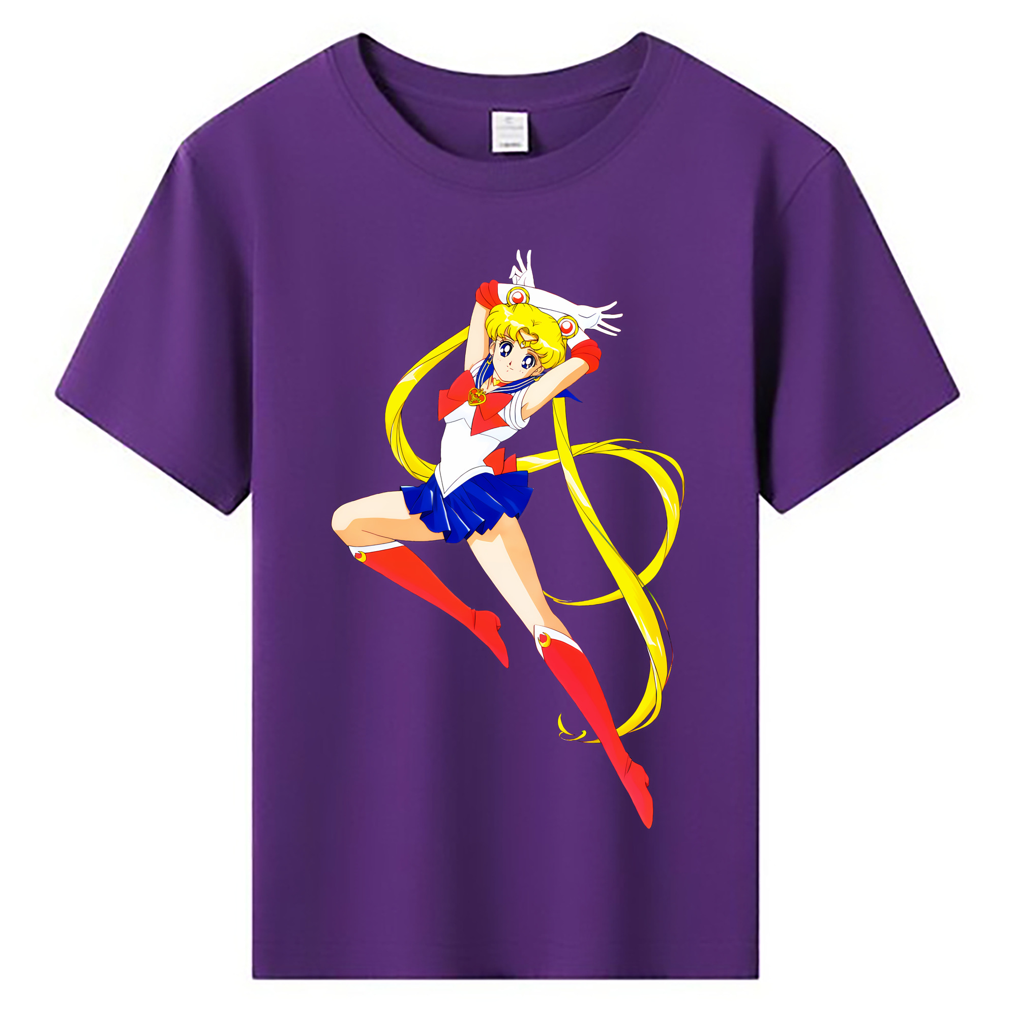 （画像用） 美少女戦士セーラームーン 月野 うさぎ つきの うさぎ Sailor Moon Tsukino Usagi 綿100％キッズTシャツ（フロントプリント）