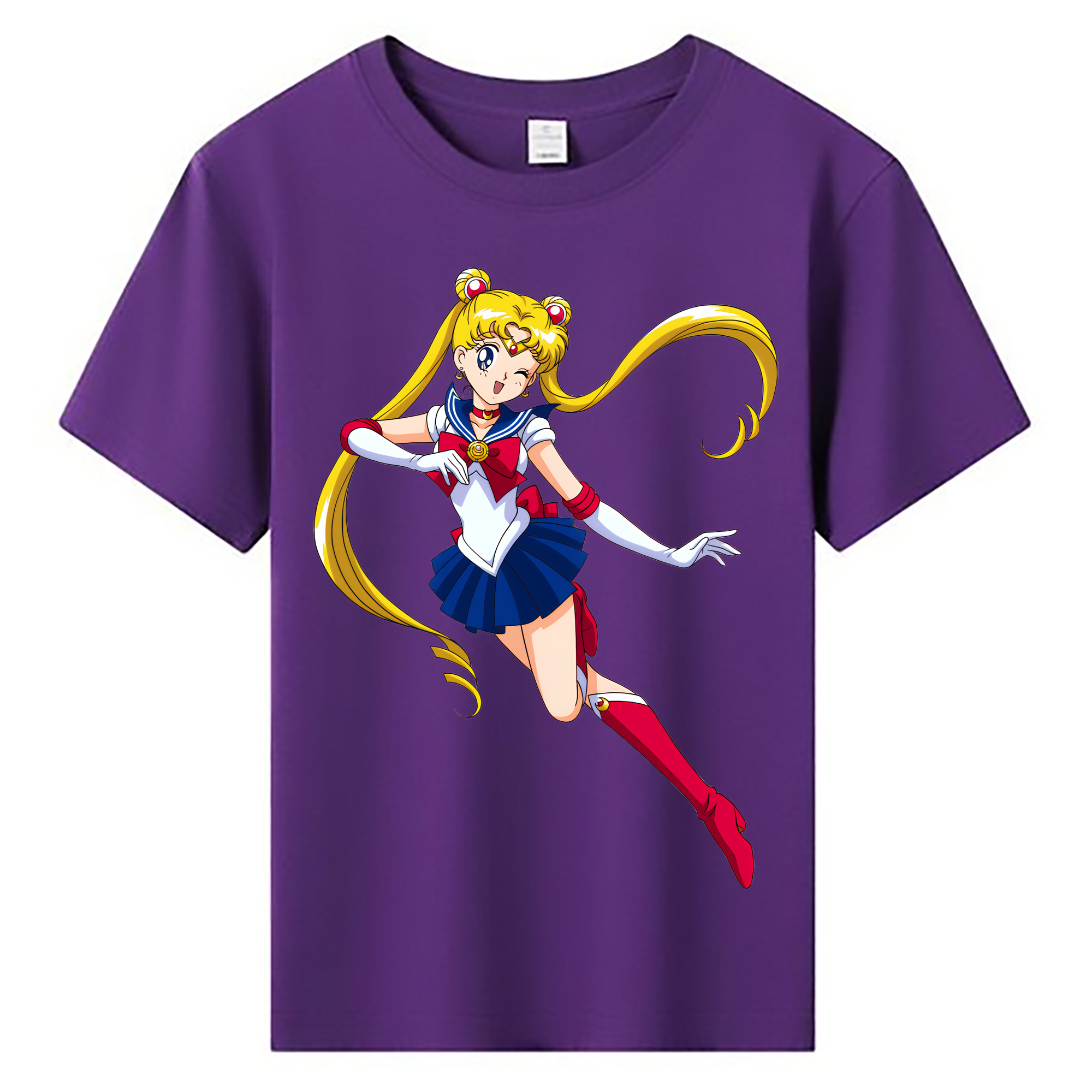 （画像用） 美少女戦士セーラームーン 月野 うさぎ つきの うさぎ Sailor Moon Tsukino Usagi 綿100％キッズTシャツ（フロントプリント）