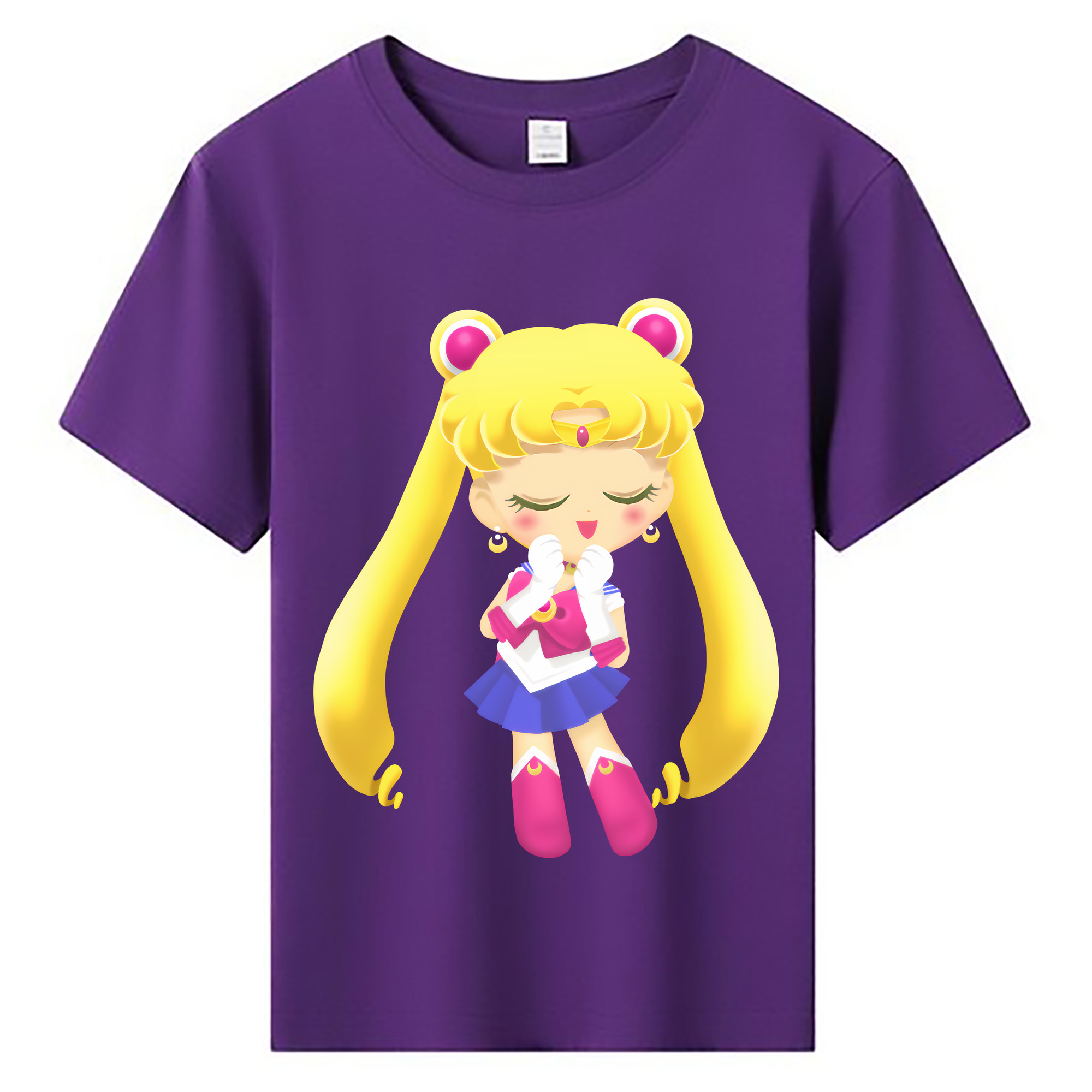 （画像用） 美少女戦士セーラームーン 月野 うさぎ つきの うさぎ Sailor Moon Tsukino Usagi 綿100％キッズTシャツ（フロントプリント）