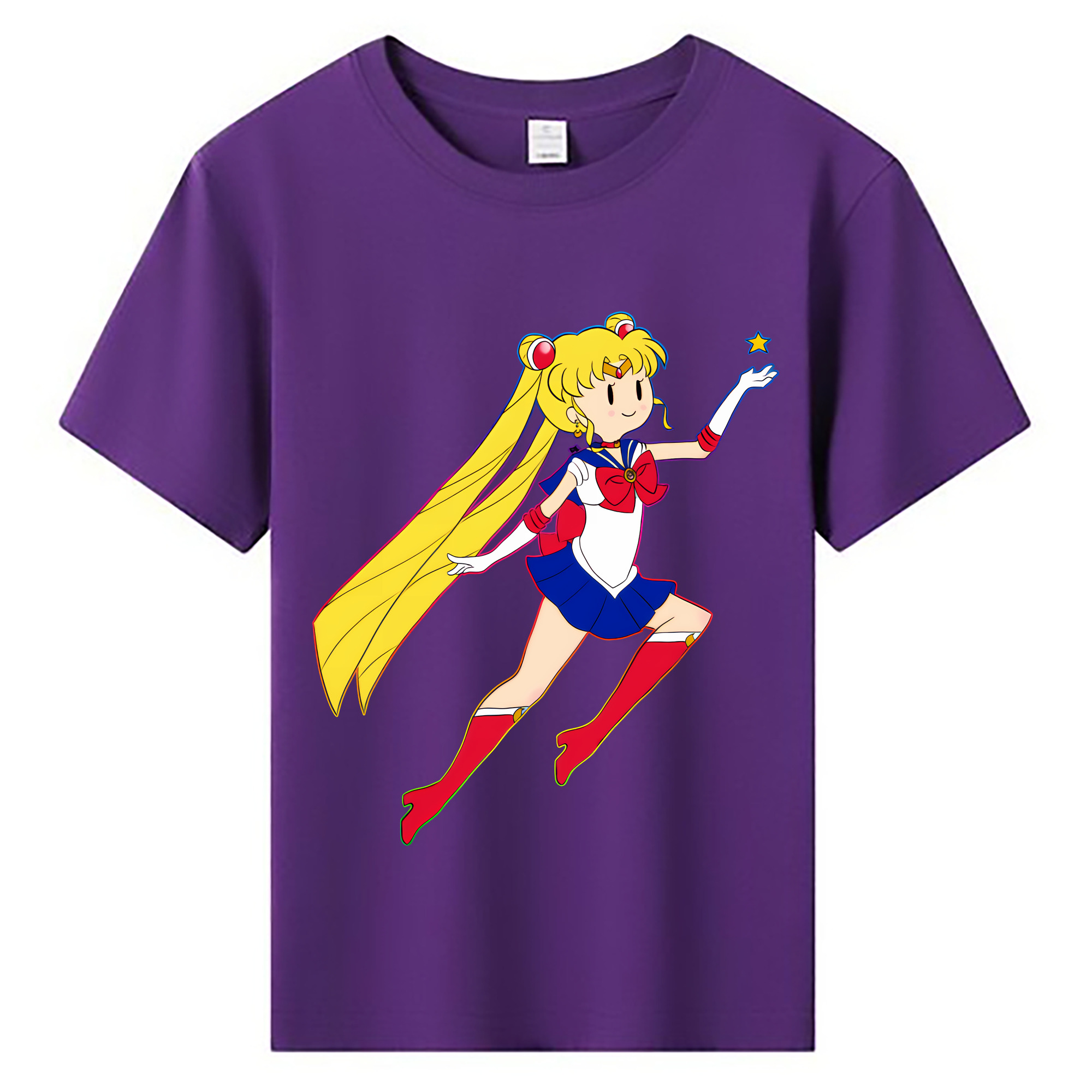 （画像用） 美少女戦士セーラームーン 月野 うさぎ つきの うさぎ Sailor Moon Tsukino Usagi 綿100％キッズTシャツ（フロントプリント）