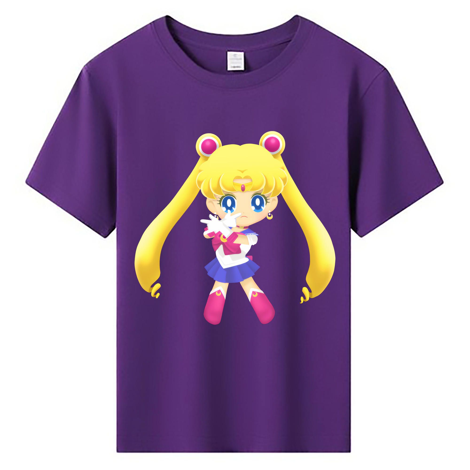 （画像用） 美少女戦士セーラームーン 月野 うさぎ つきの うさぎ Sailor Moon Tsukino Usagi 綿100％キッズTシャツ（フロントプリント）